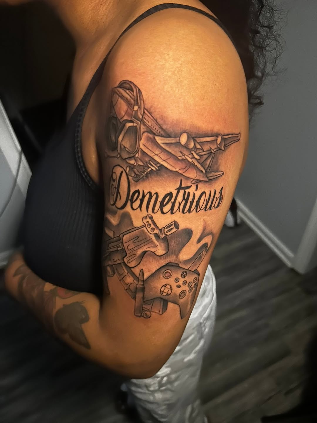 Tattoo by @bigtatt_daartist — illustrative, lettering_script
