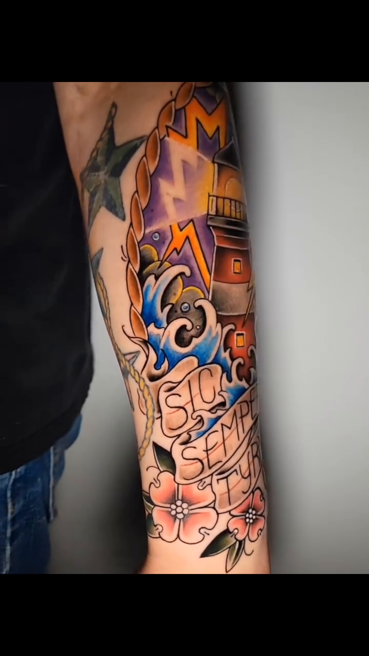 Tattoo by @suckafish_tattoos — american_traditional, illustrative