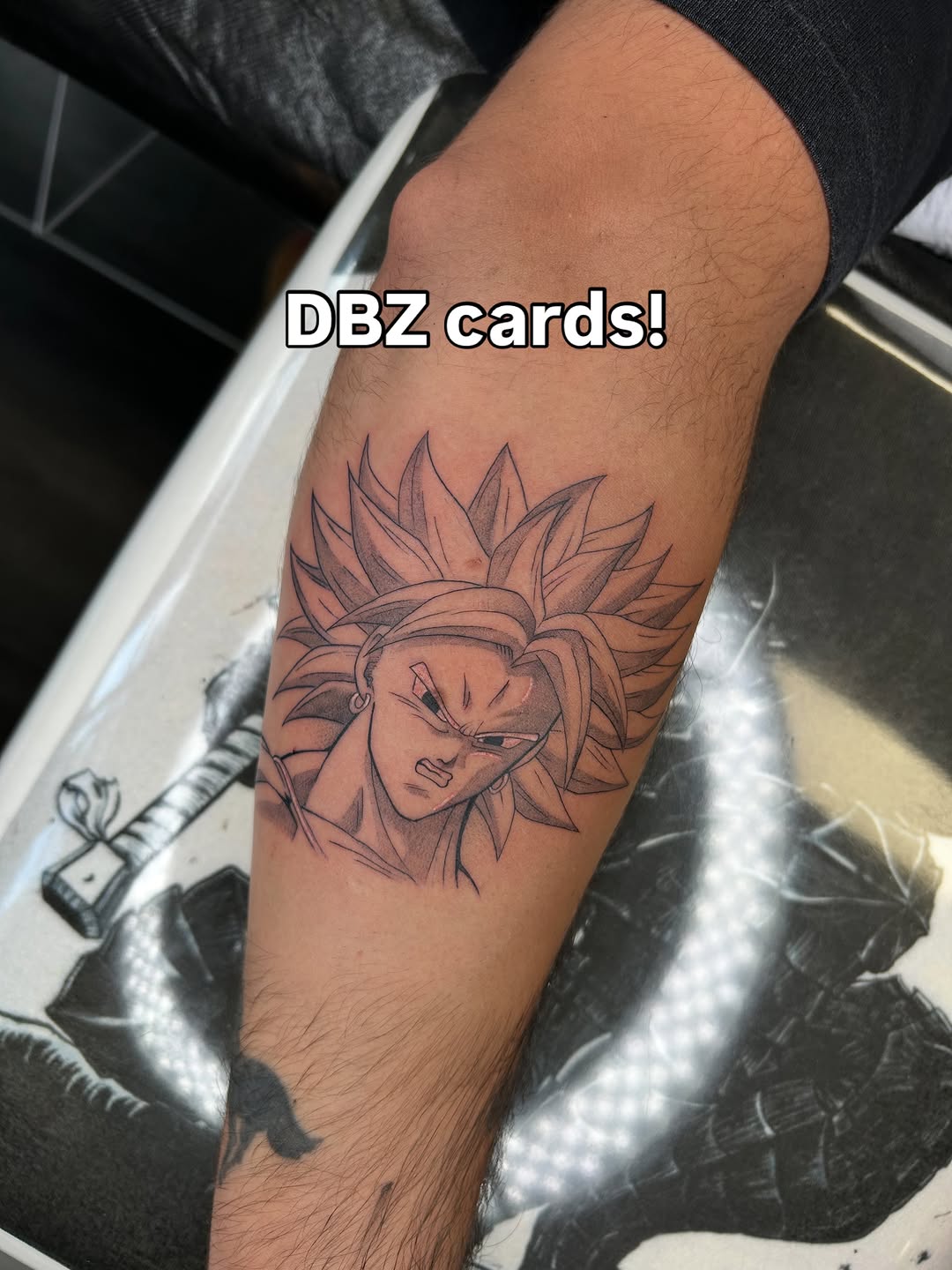 Tattoo by @cg.inkz — illustrative, anime