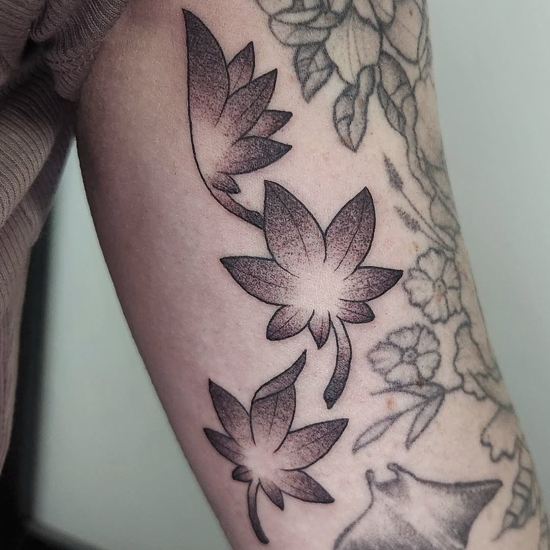 Tattoo by @dripping_moustache — dotwork, fine_line