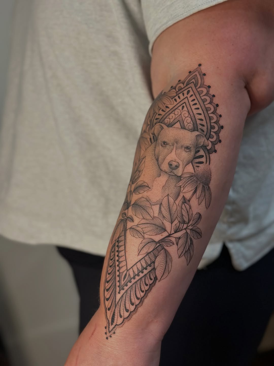 Tattoo by @vreevestattoo — black_and_grey, realism