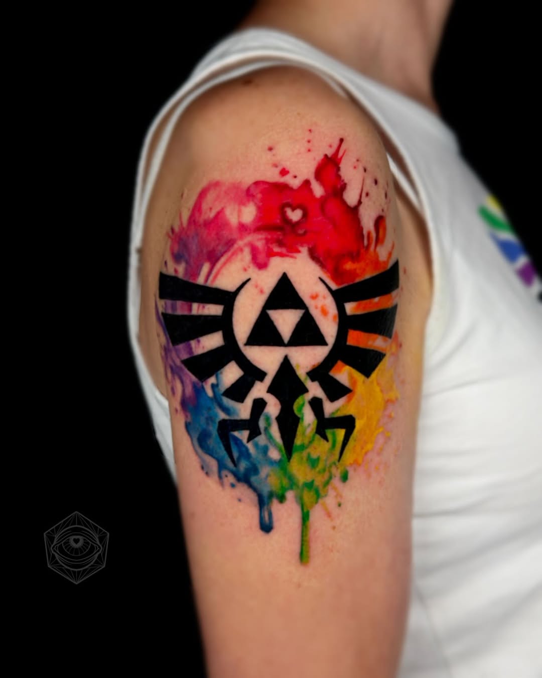 Tattoo by @taylor_._moon — blackwork, watercolor