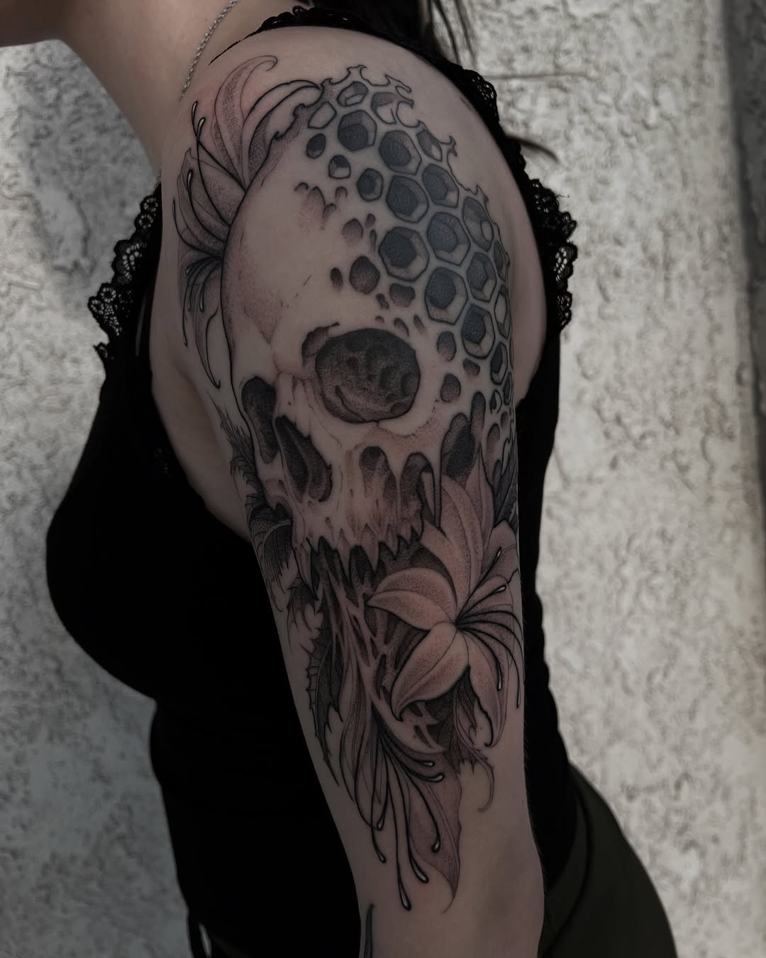 Tattoo by @lordovflies — black_and_grey, realism