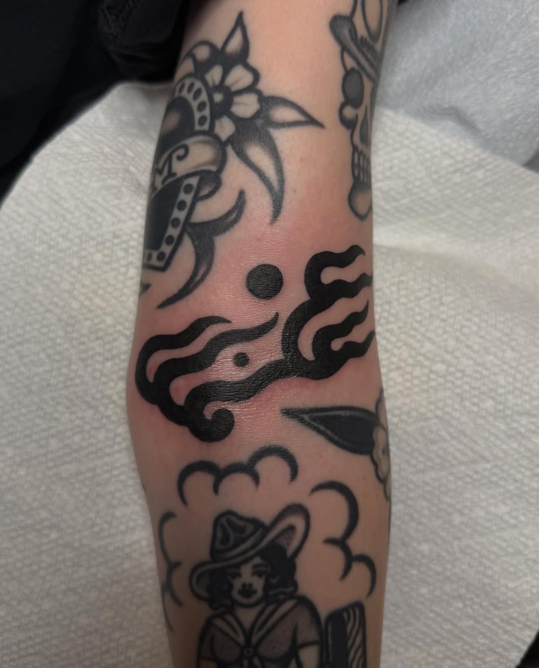 Tattoo by @eaglescreeech — american_traditional, blackwork