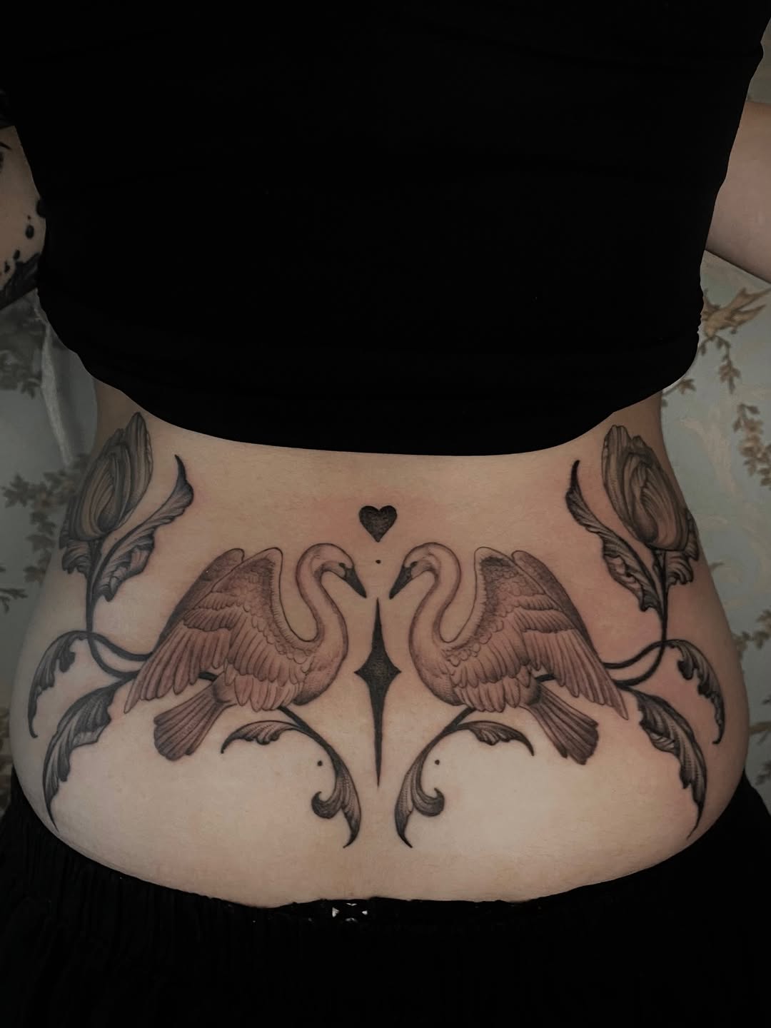 Tattoo by @meluusiine — black_and_grey, ornamental