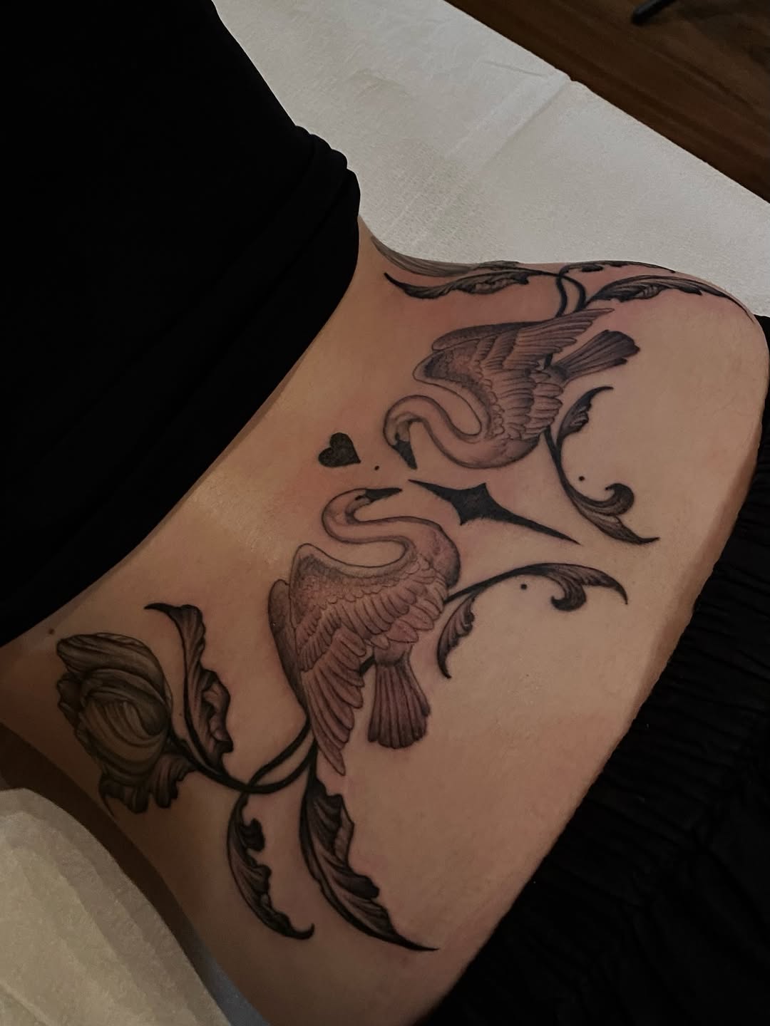 Tattoo by @meluusiine — black_and_grey, realism