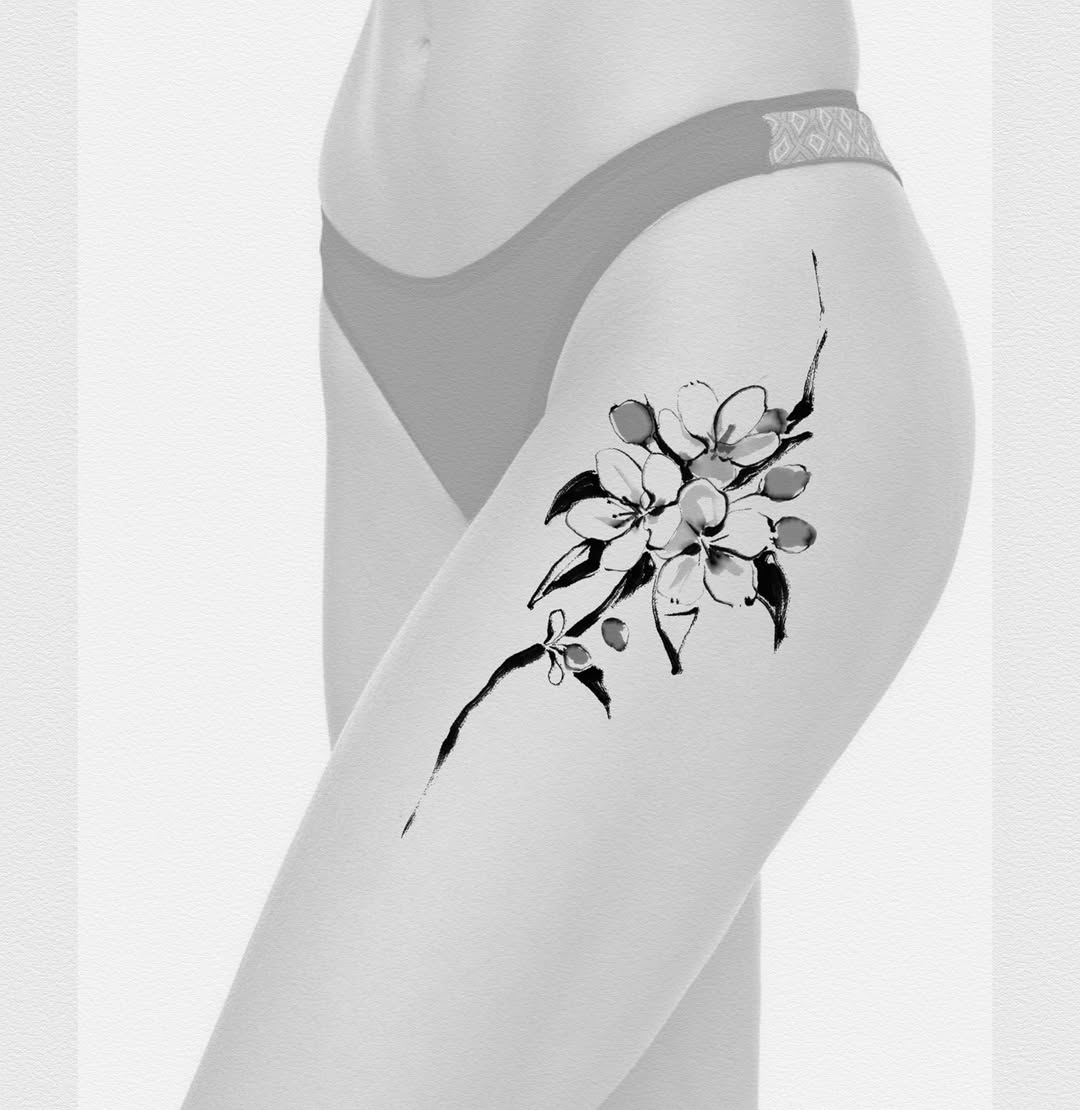 Tattoo by @xinnf_tattoo — illustrative, black_and_grey