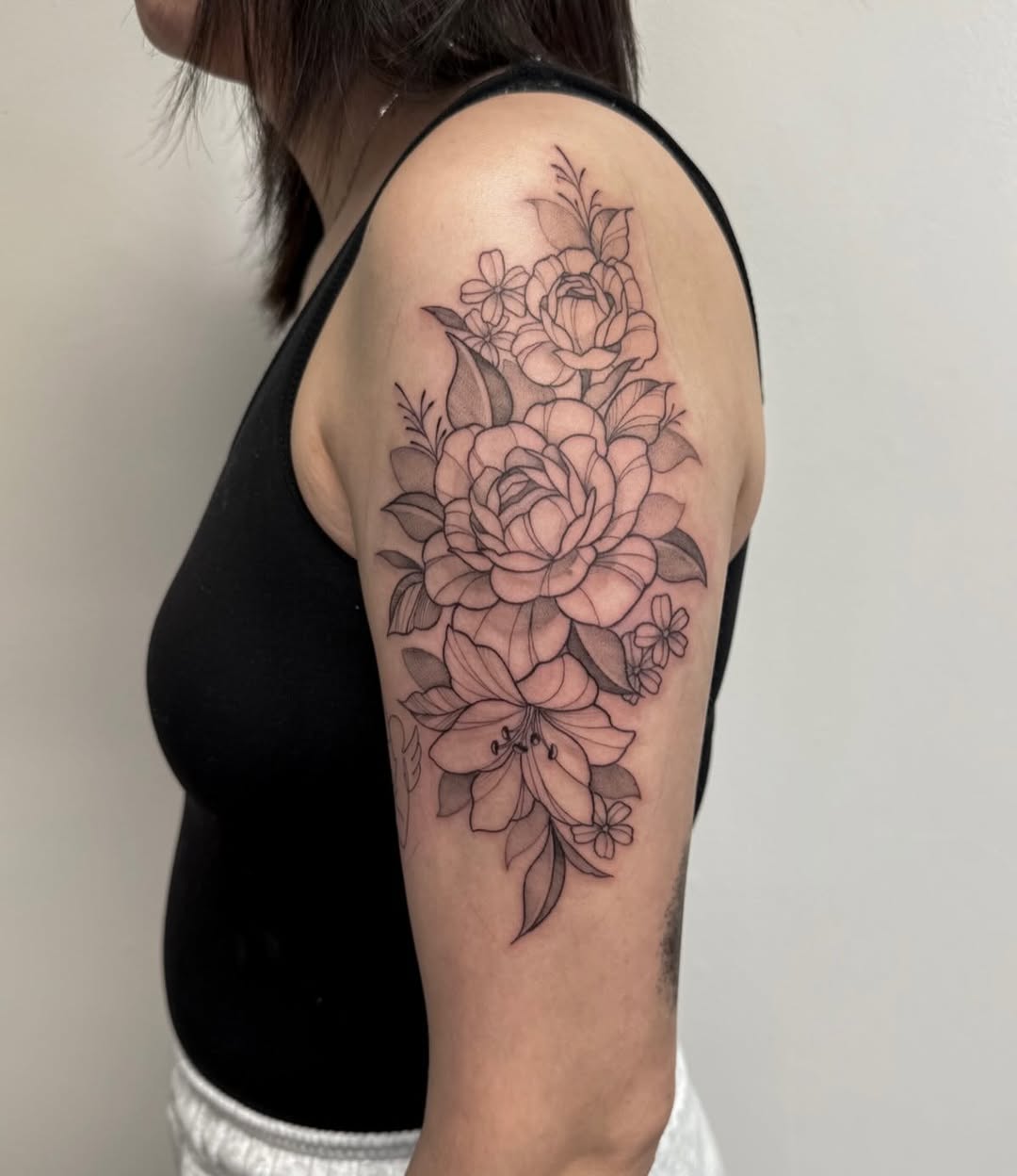 Tattoo by @mjbender.tattoos — fine_line, black_and_grey