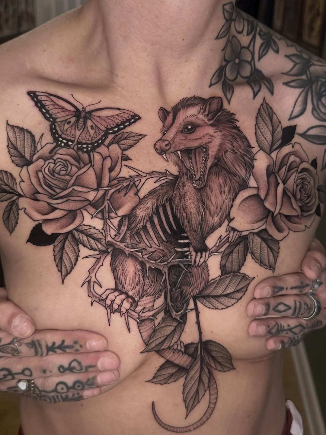 Tattoo by @thiefhands — realism, black_and_grey