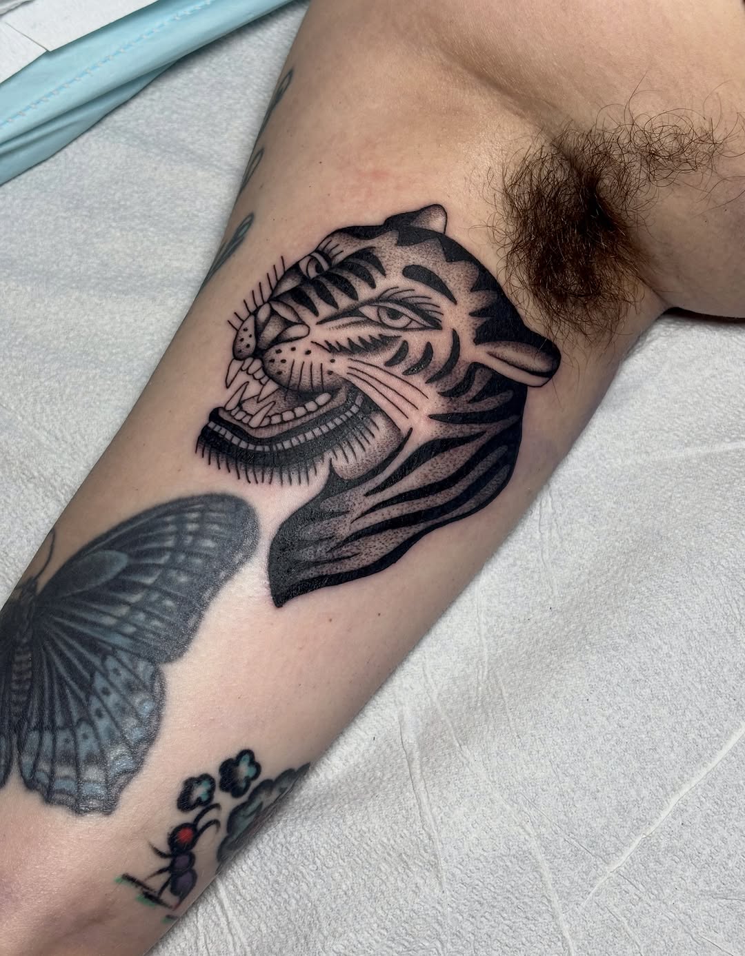 Tattoo by @madisonmakestattoos — american_traditional, black_and_grey