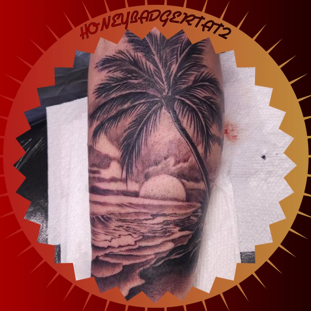 Tattoo by @honeybadgertat2 — realism, black_and_grey
