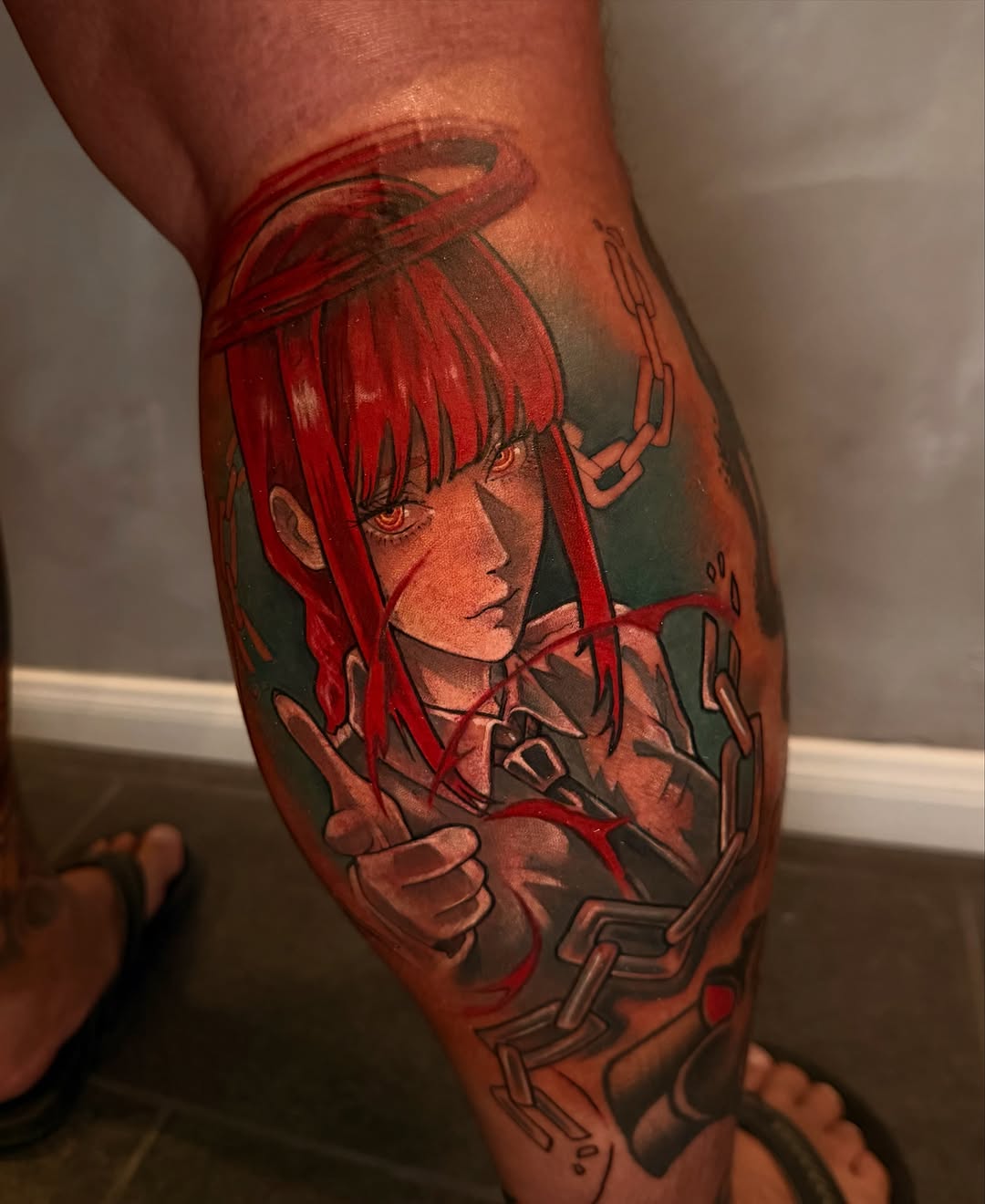 Tattoo by @emi_inks โ anime, black_and_grey