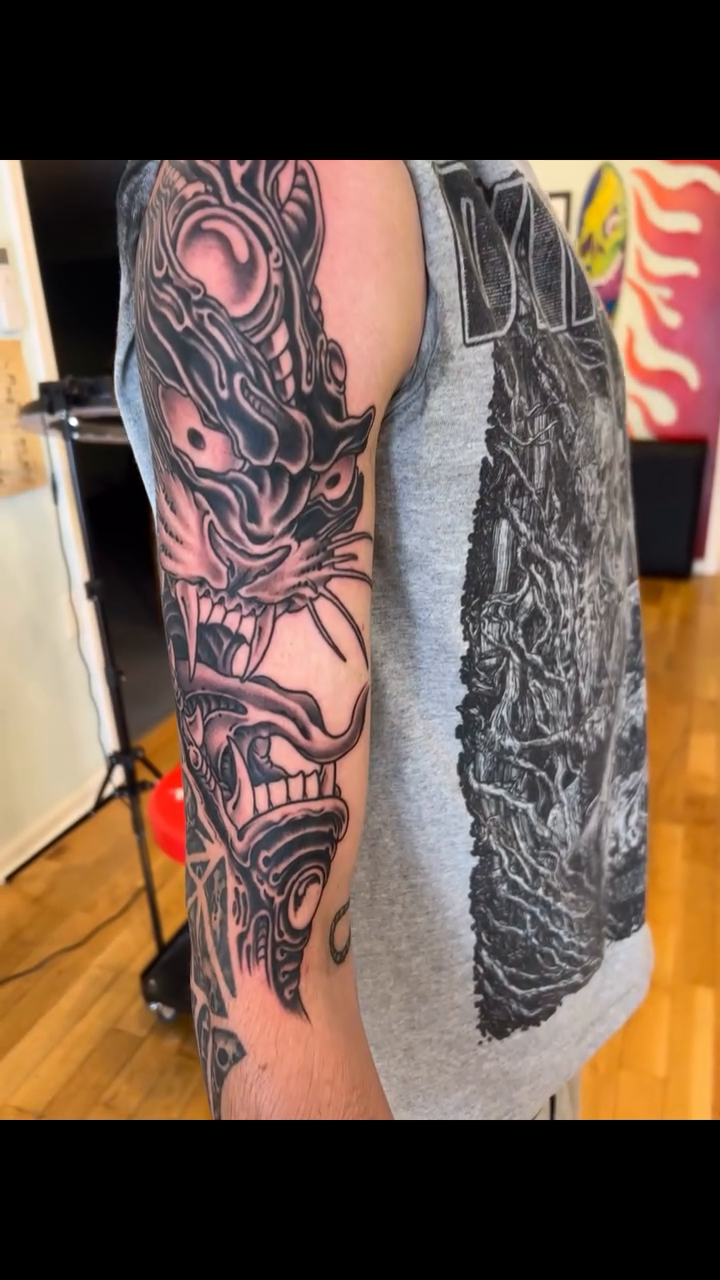 Tattoo by @craiggardyan — japanese_irezumi, black_and_grey