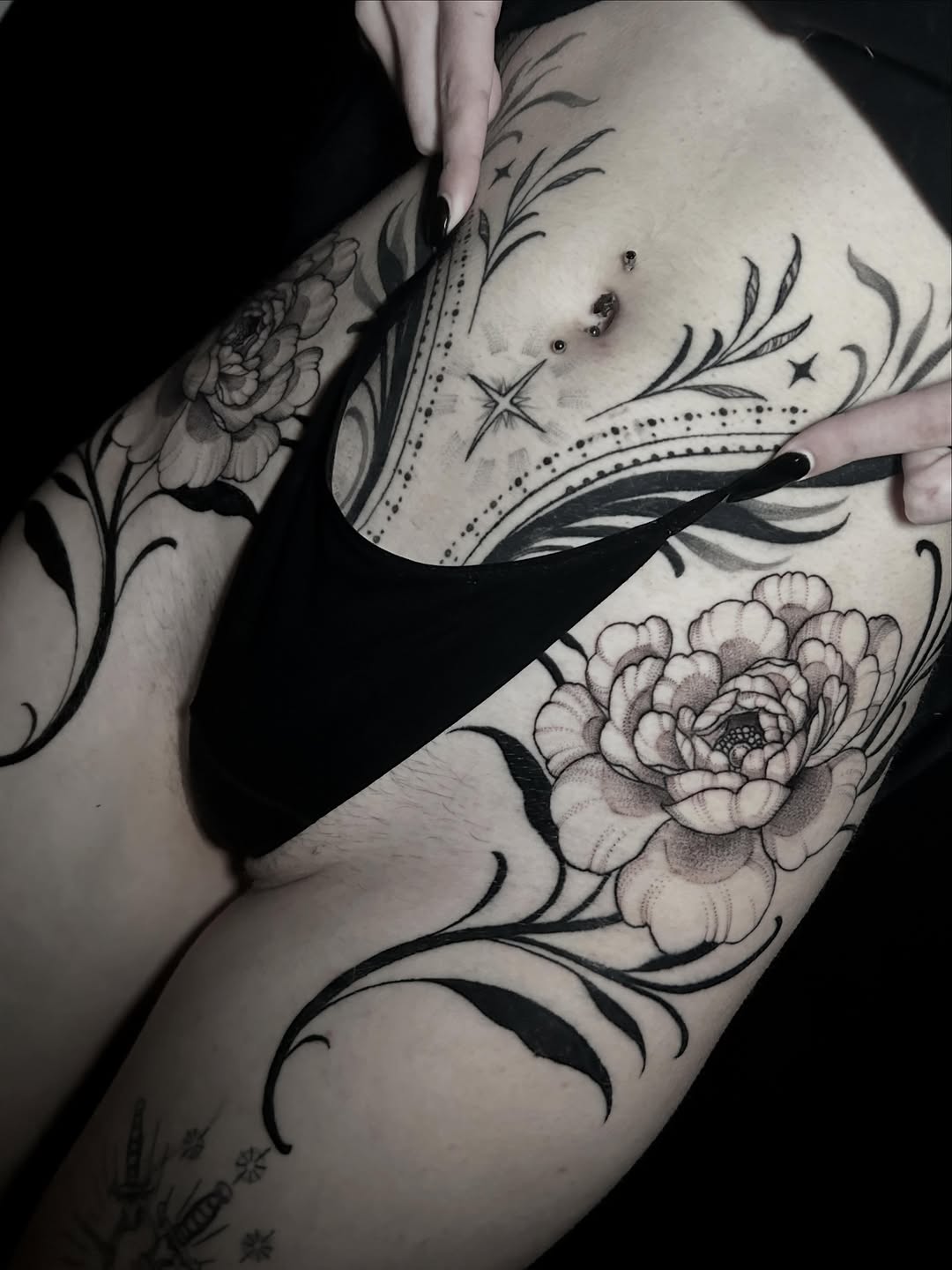 Tattoo by @ashleemshar — black_and_grey, dotwork