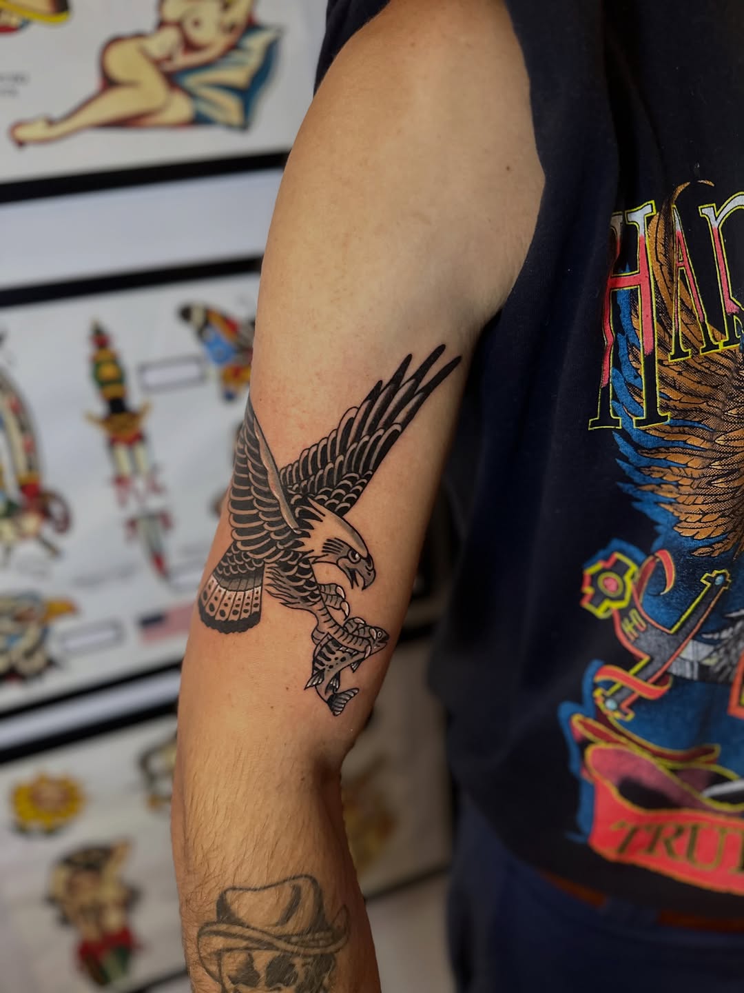 Tattoo by @weavertats โ american_traditional, black_and_grey