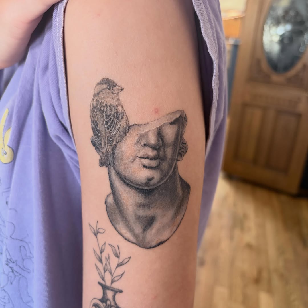 Tattoo by @tats_by_marie — realism, black_and_grey