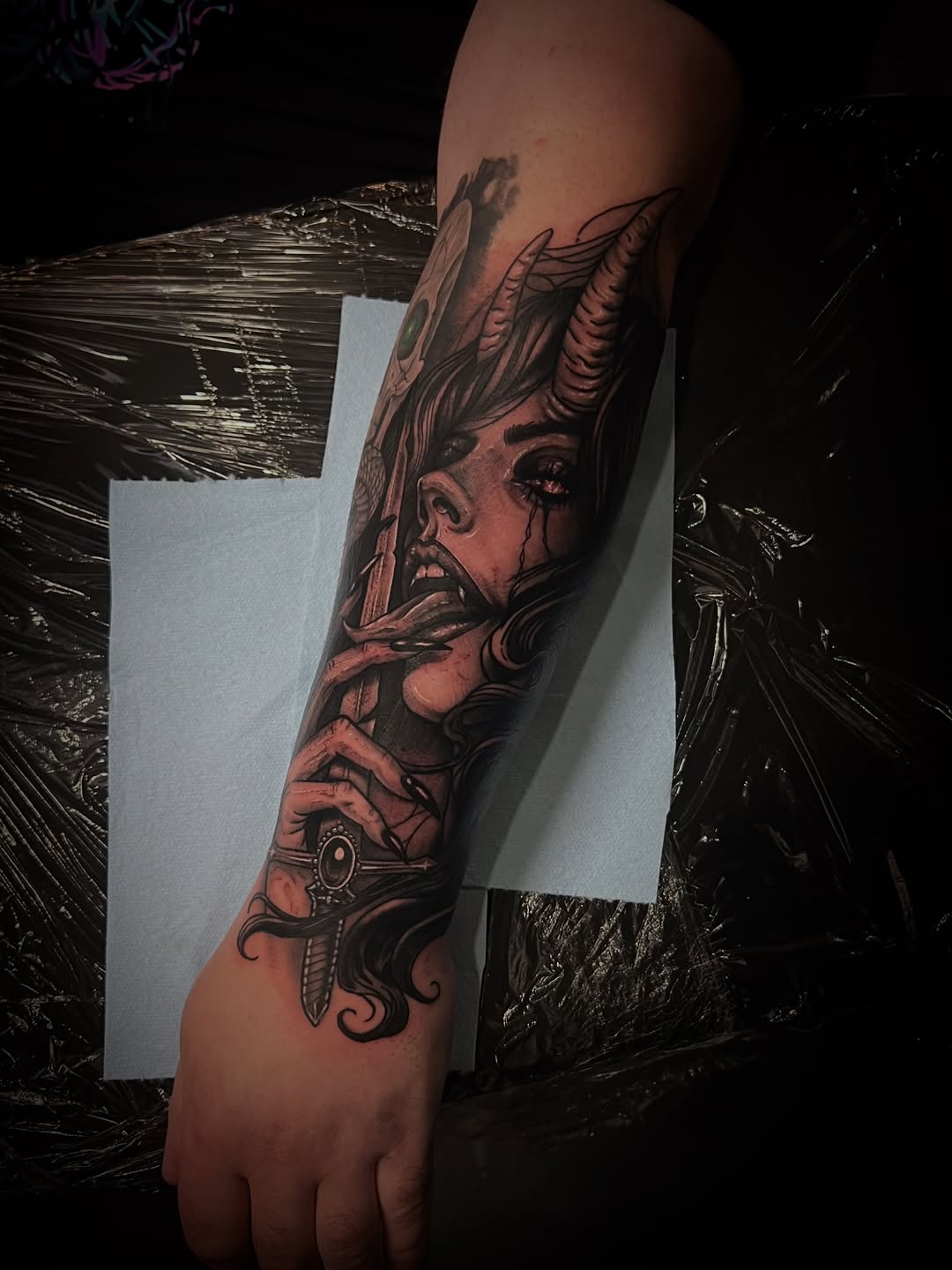 Tattoo by @brycewilliam.tattoos — blackwork, dark_realism