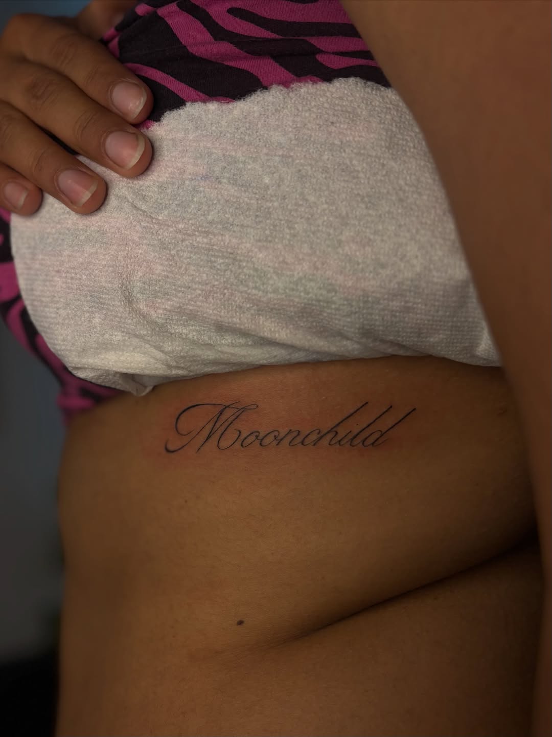 Tattoo by @tattedbylisa — lettering_script, fine_line