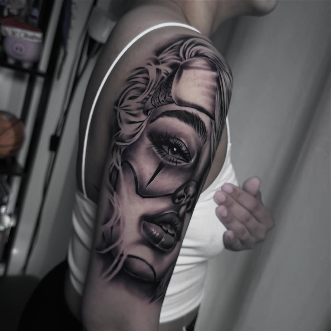 Tattoo by @yowmadfboy — realism, black_and_grey