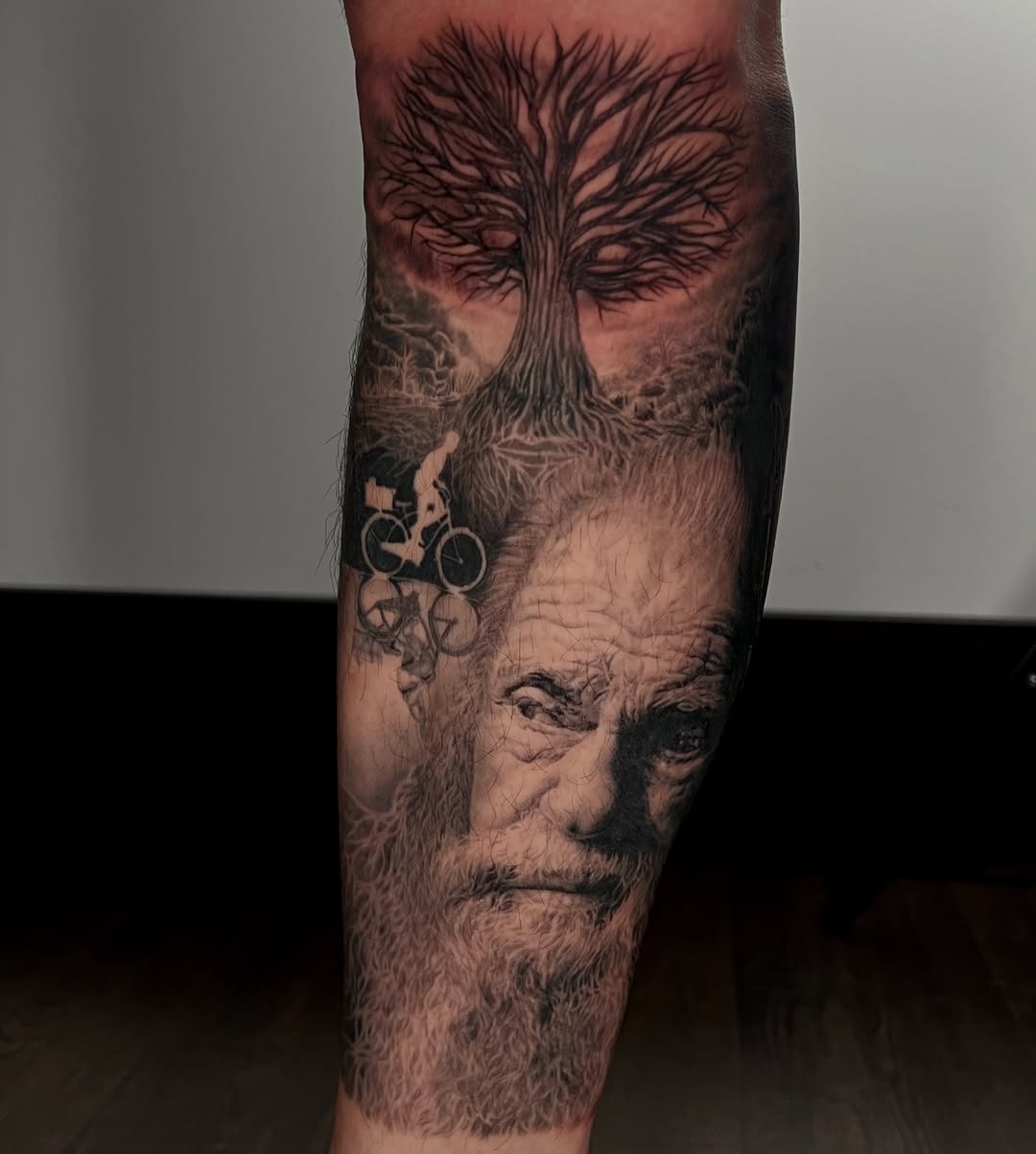 Tattoo by @zombiecattats โ realism, black_and_grey