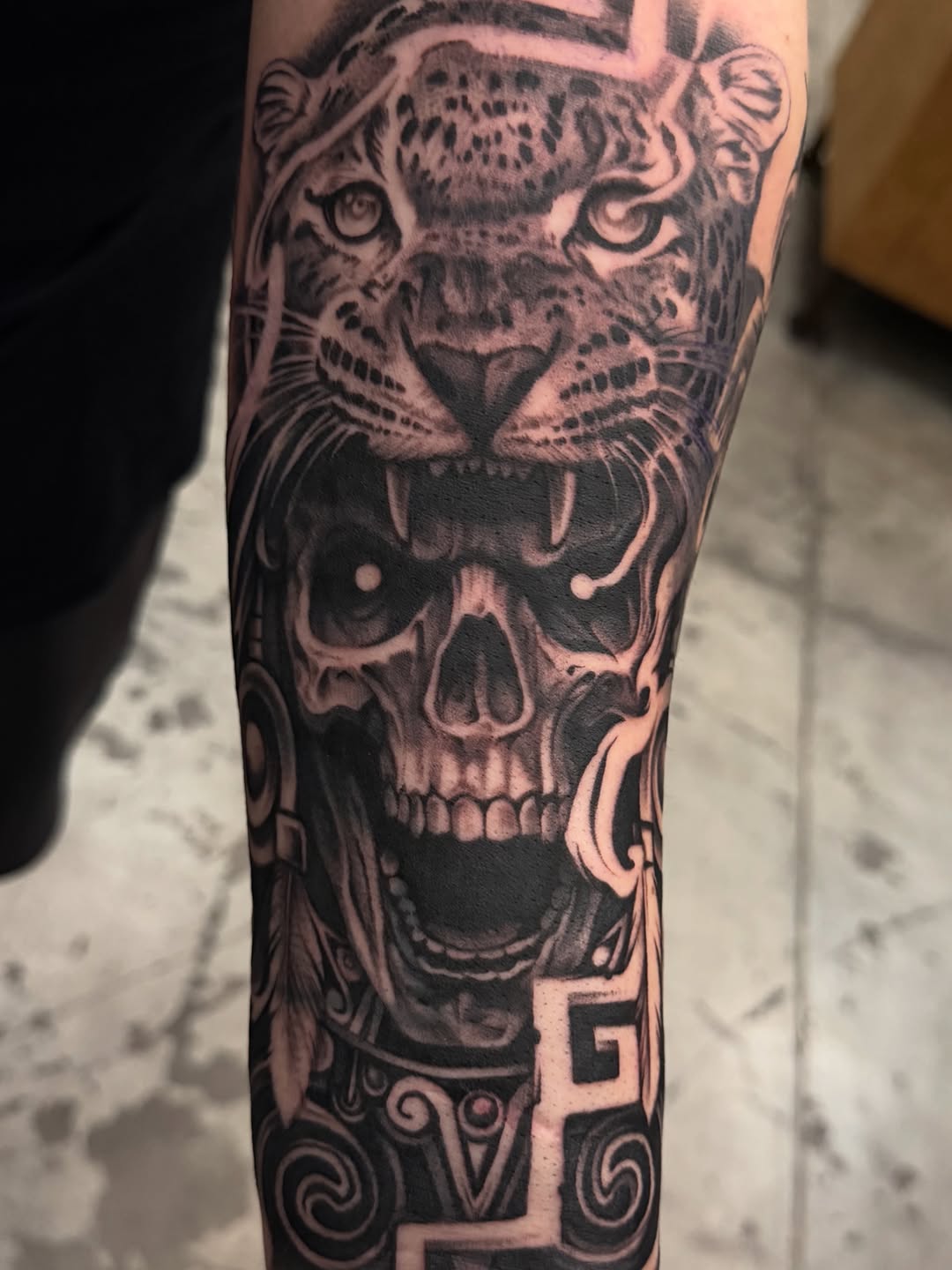 Tattoo by @medusa_michelletattoos — realism, black_and_grey