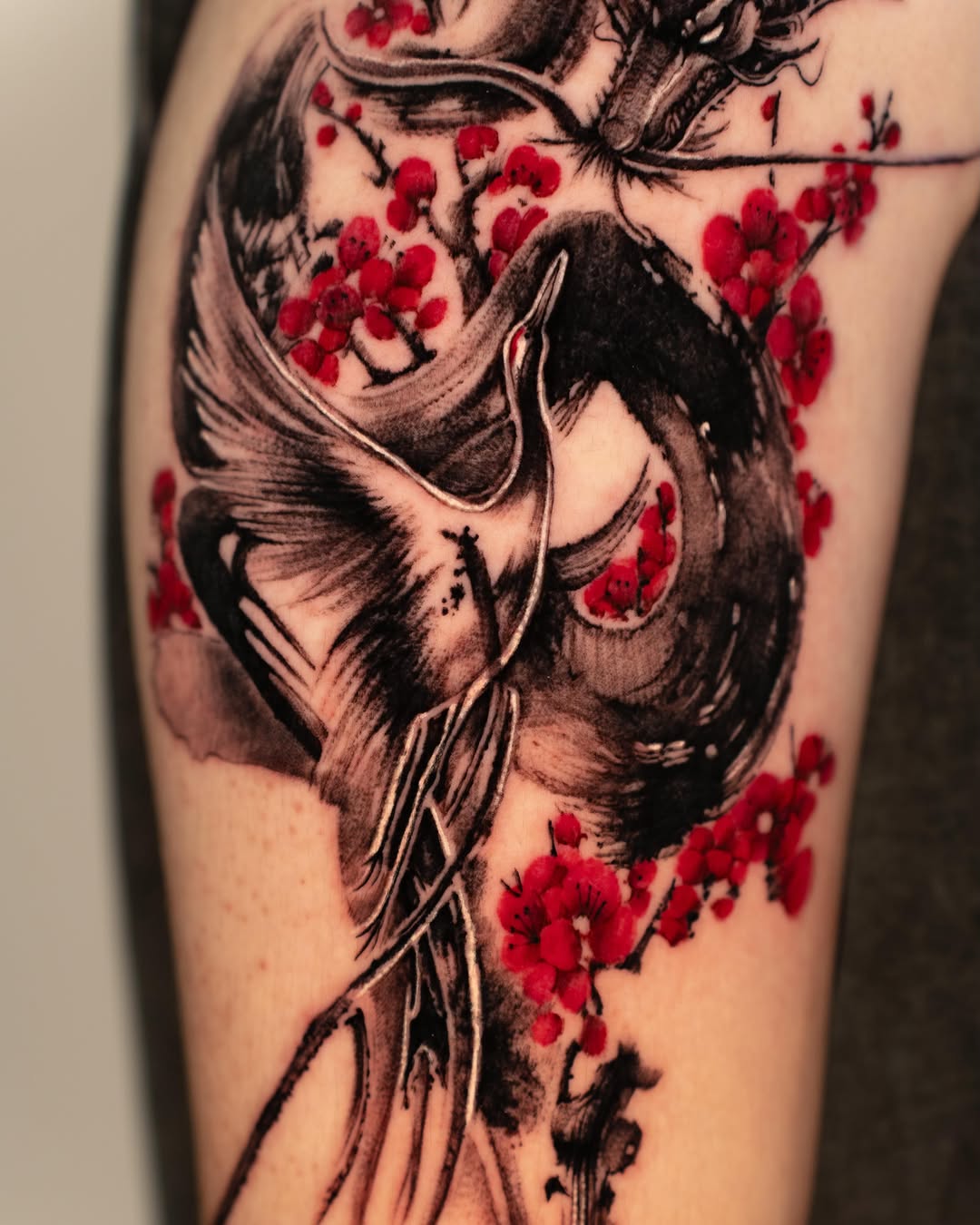 Tattoo by @k.imnii — japanese_irezumi, black_and_grey