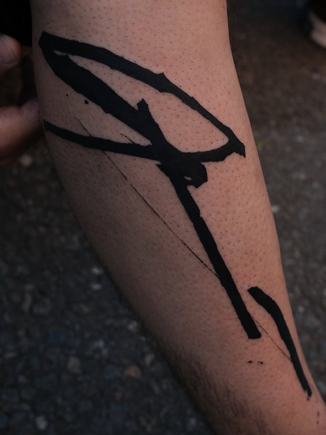 Tattoo by @tolstun.ink โ blackwork, lettering_script