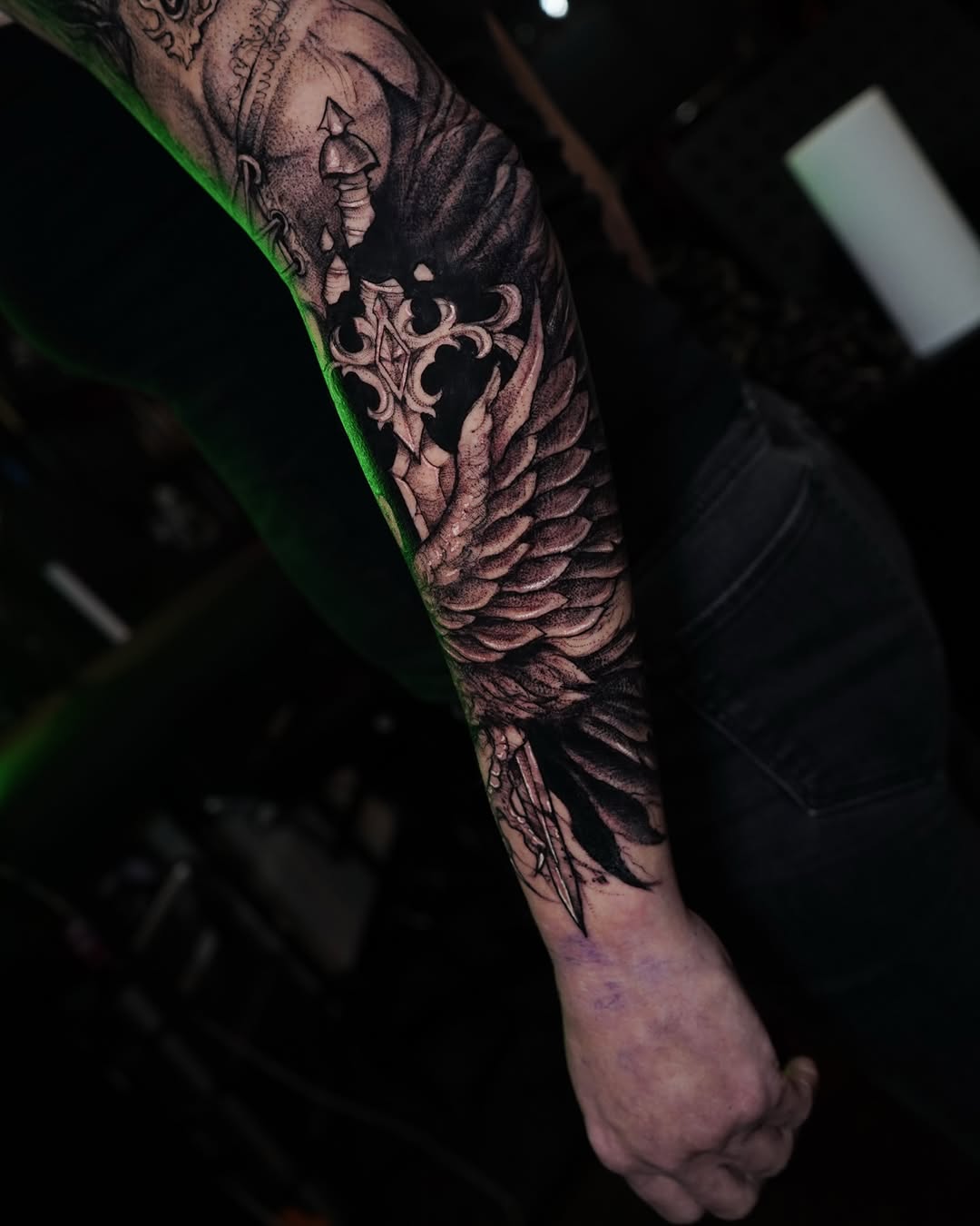 Tattoo by @evi_berry_falcon โ black_and_grey, realism