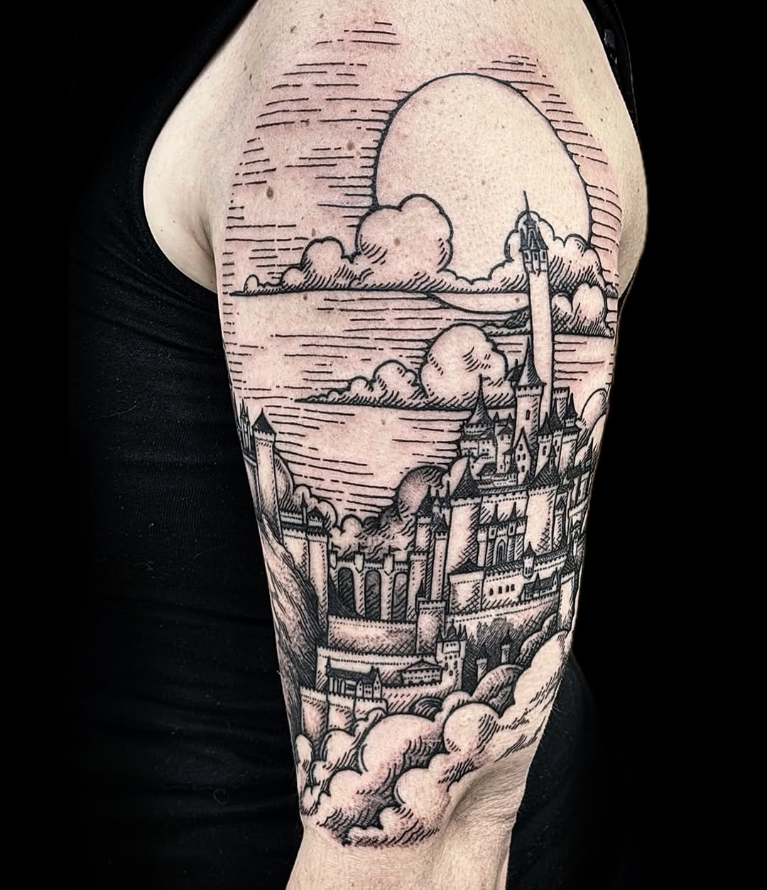 Tattoo by @shiver_beams — illustrative, black_and_grey