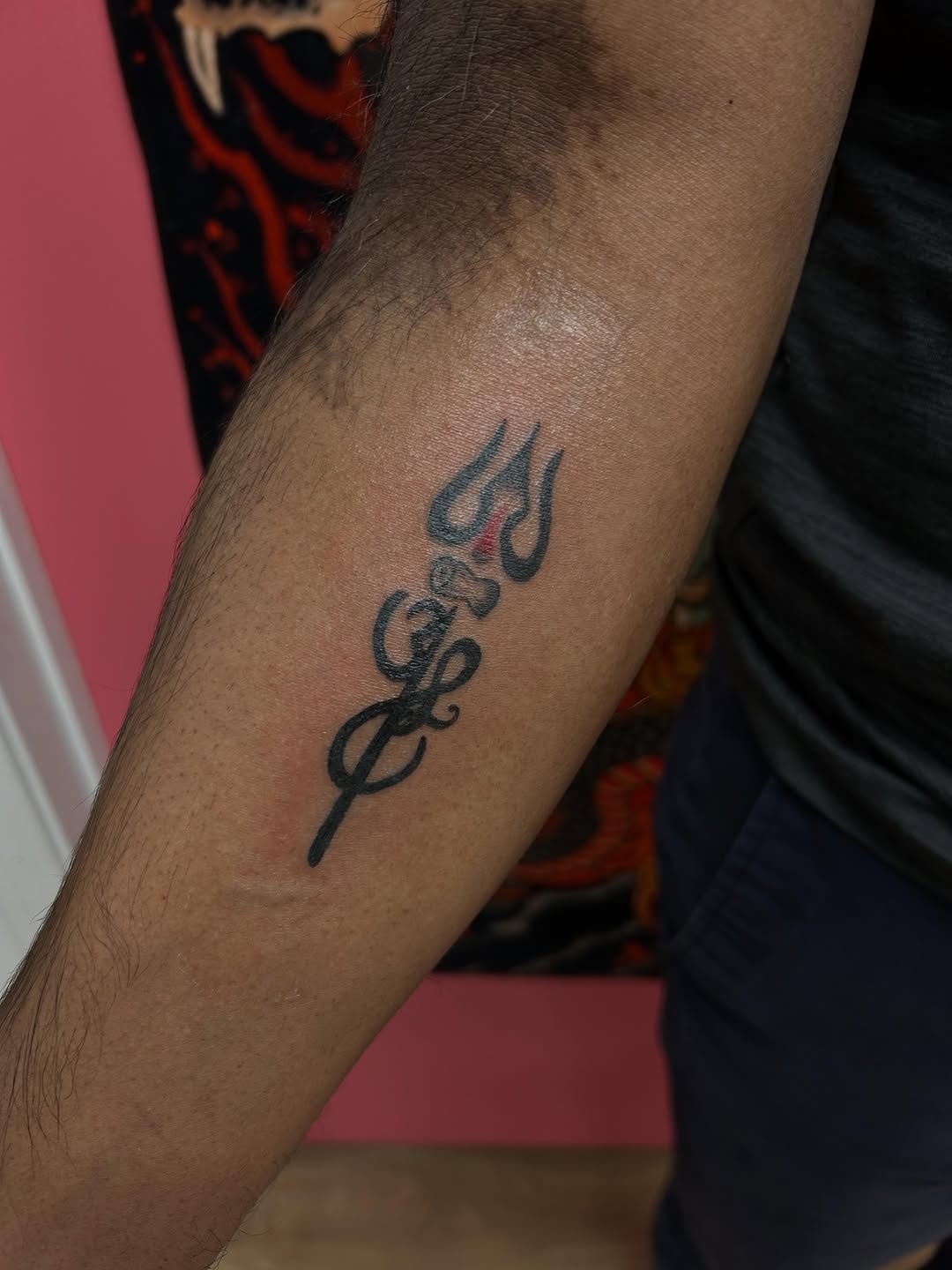 Tattoo by @stogie.tattoos — lettering_script, blackwork