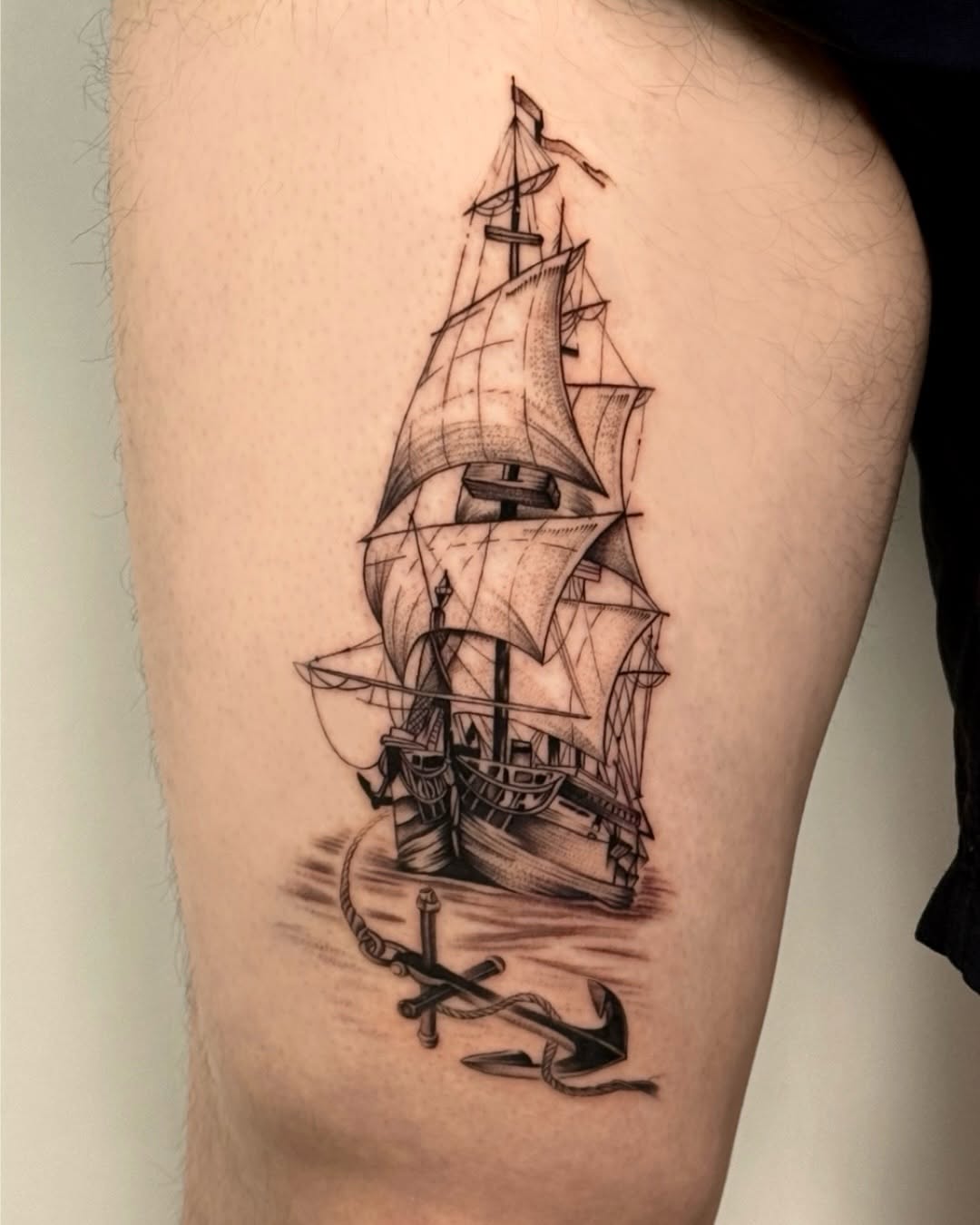 Tattoo by @tattooist_blanc — black_and_grey, realism