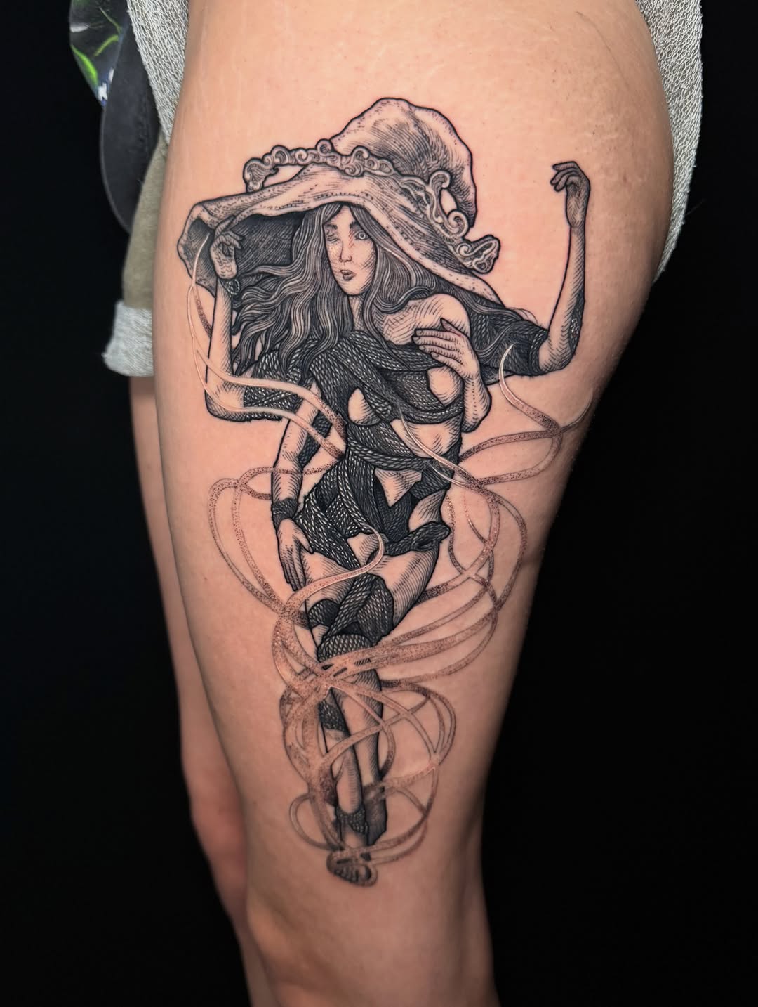 Tattoo by @tattoosbylandon — illustrative, black_and_grey