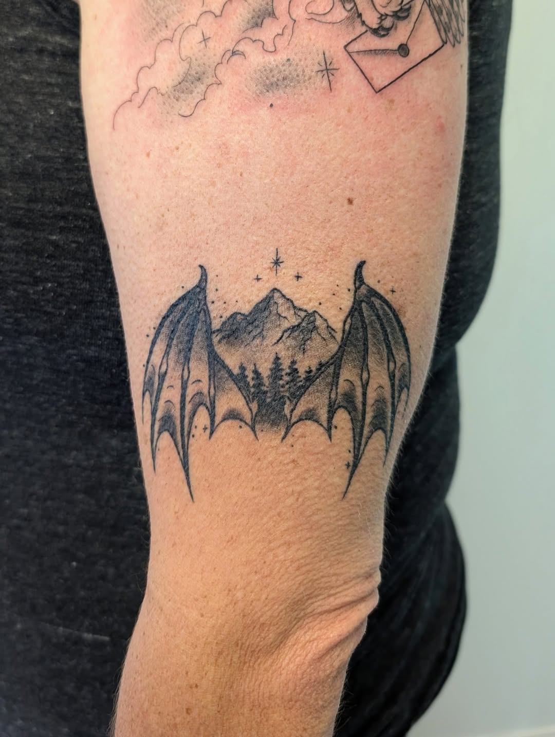 Tattoo by @_breezy.blue_ — black_and_grey, illustrative