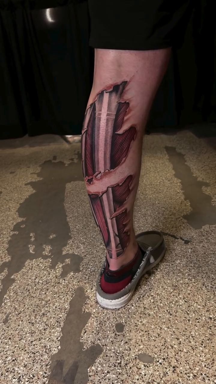Tattoo by @bornrebel_tattoos โ realism, black_and_grey