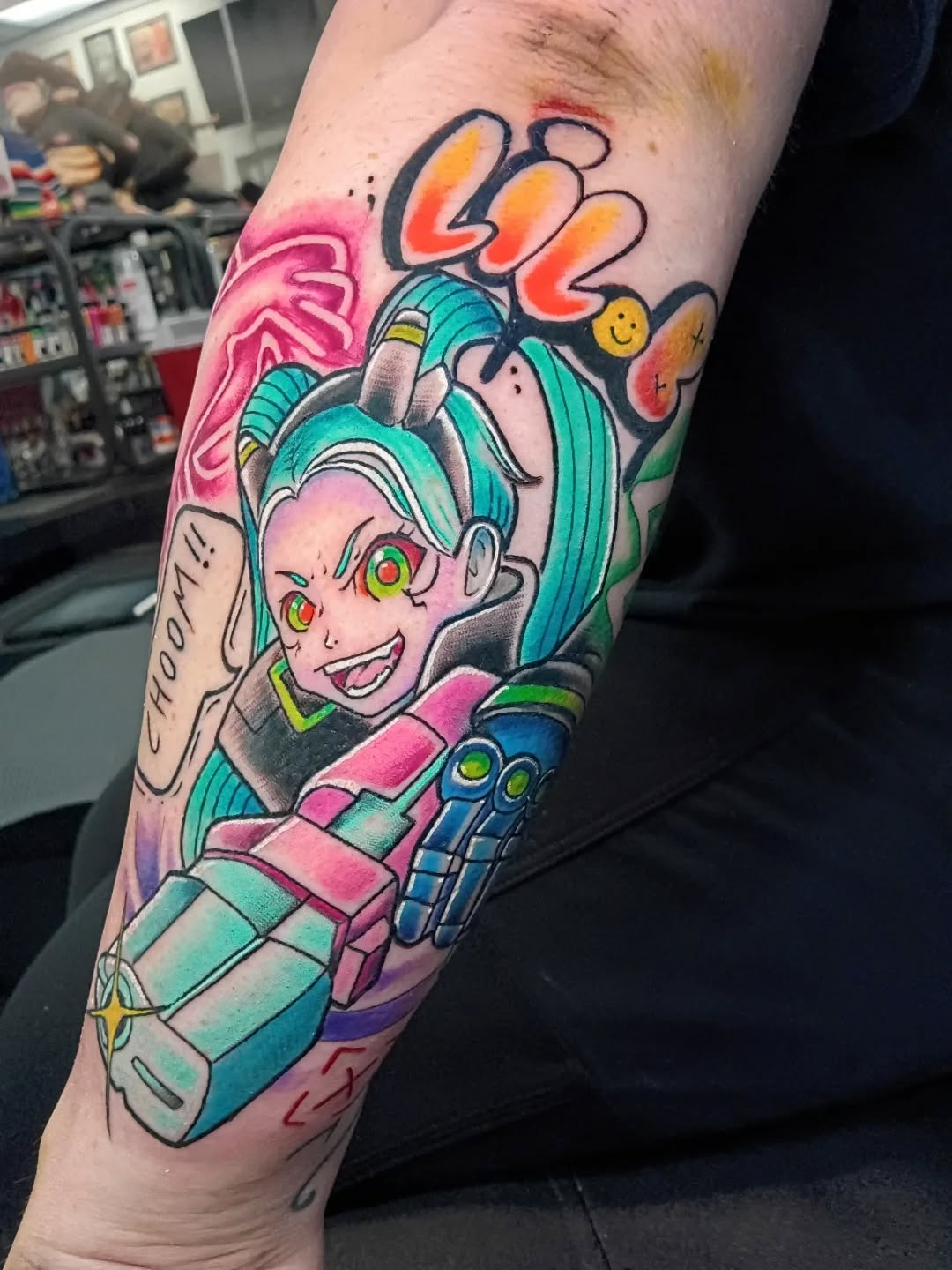 Tattoo by @rando_rad — new_school, anime