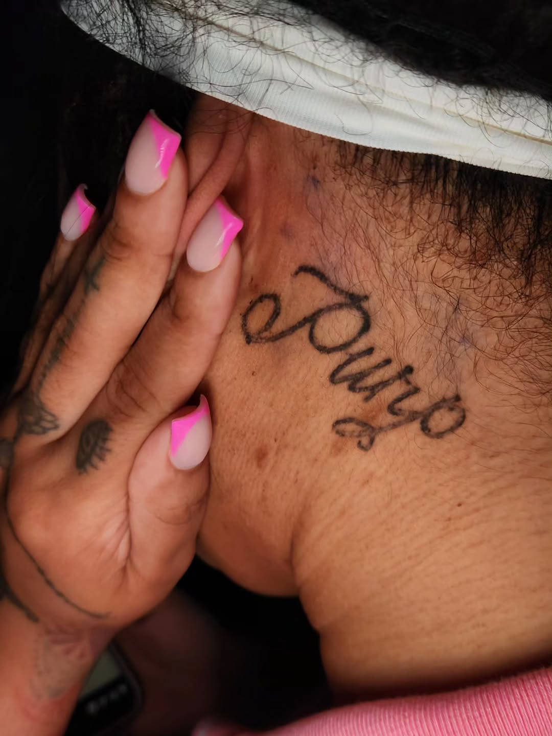 Tattoo by @steelsworldofink — lettering_script, fine_line