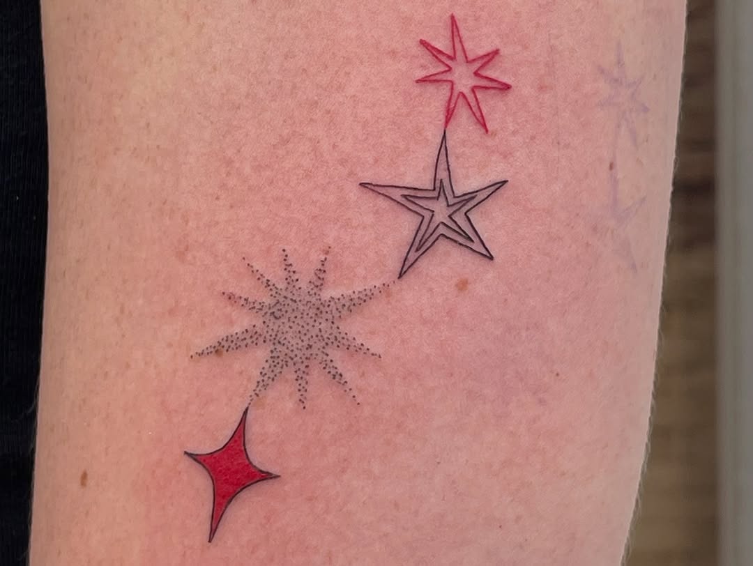 Tattoo by @pop.tats — fine_line, dotwork
