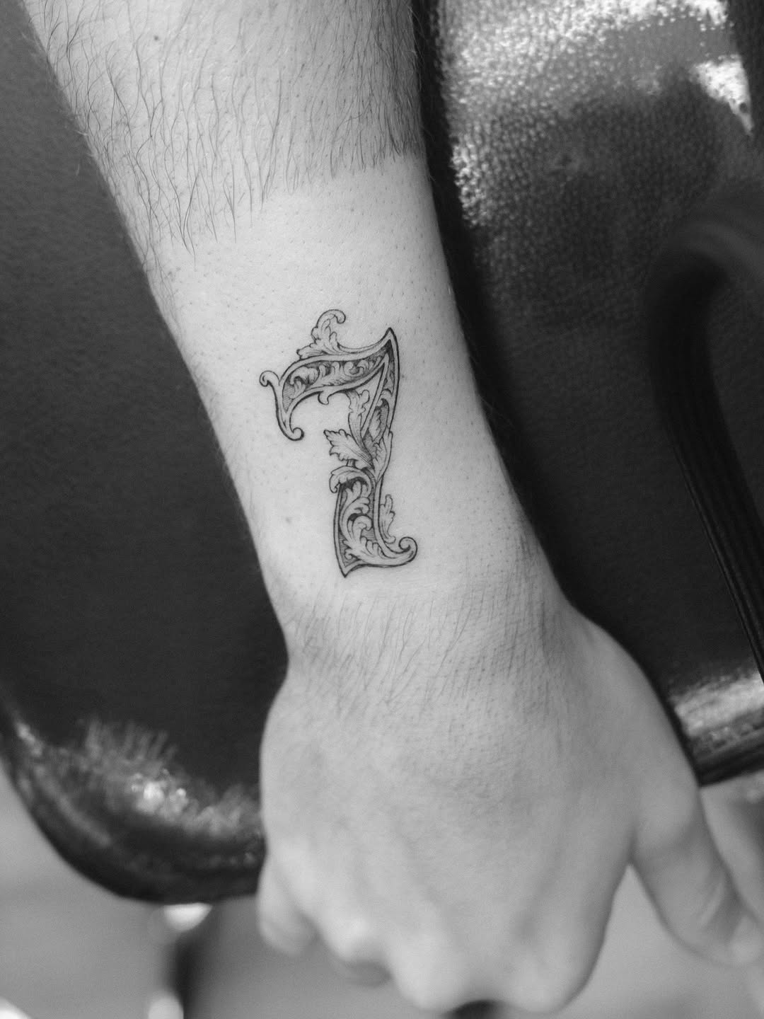 Tattoo by @rey.inkz — lettering_script, ornamental
