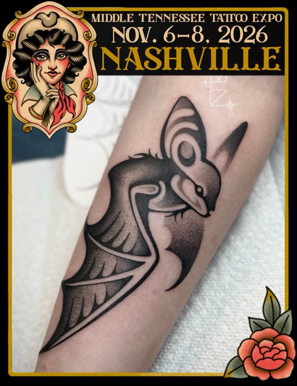 Tattoo by @maya_zink — american_traditional, black_and_grey