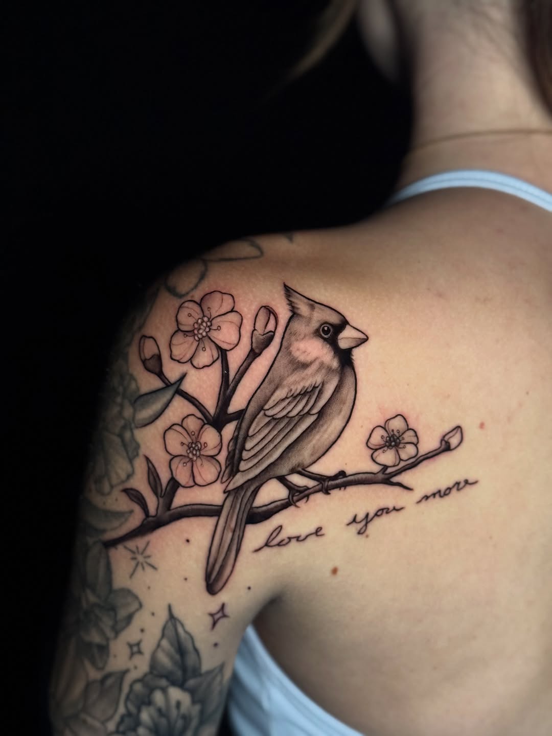 Tattoo by @lilymyriatattoos — black_and_grey