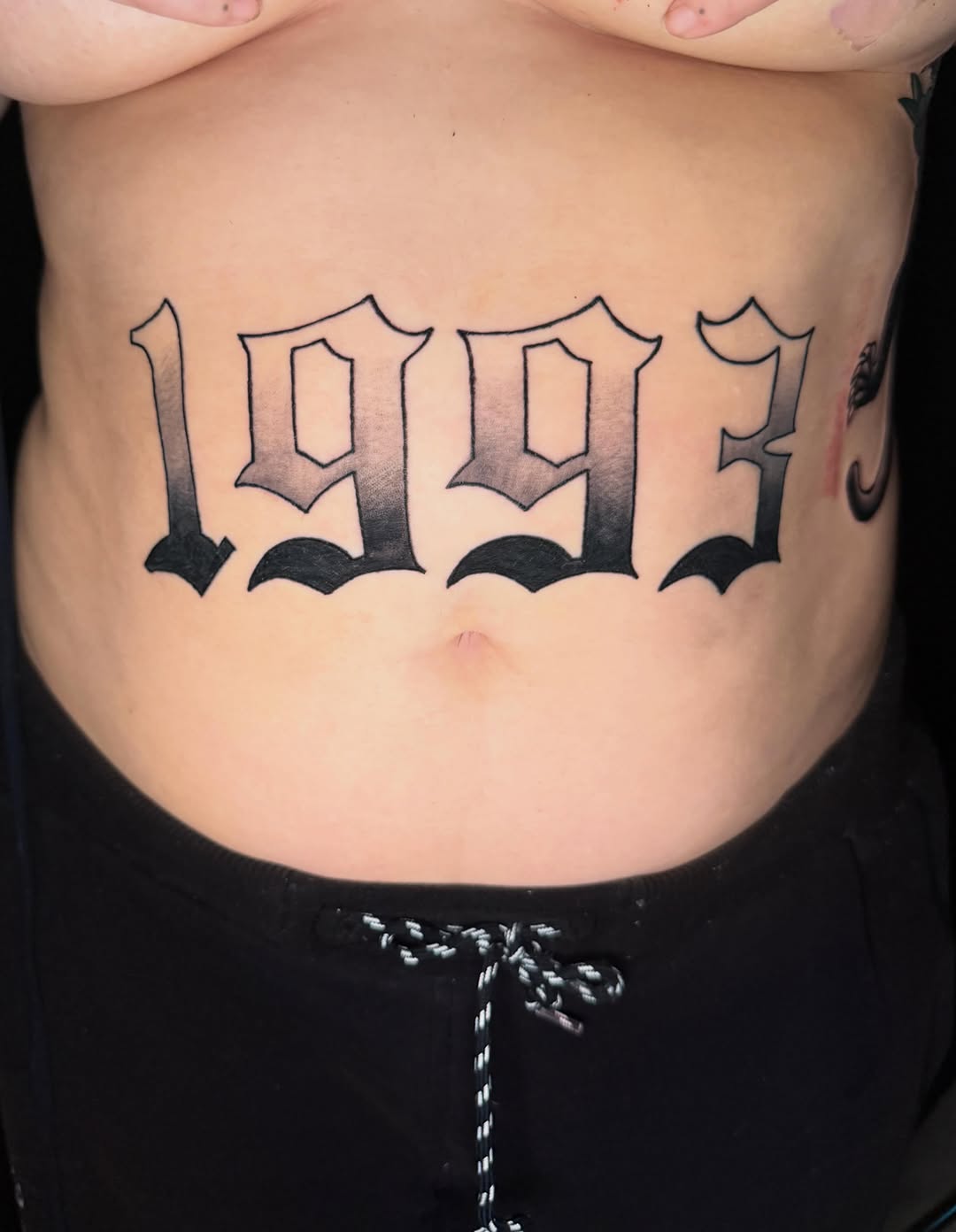 Tattoo by @catastrophepoke — lettering_script, black_and_grey