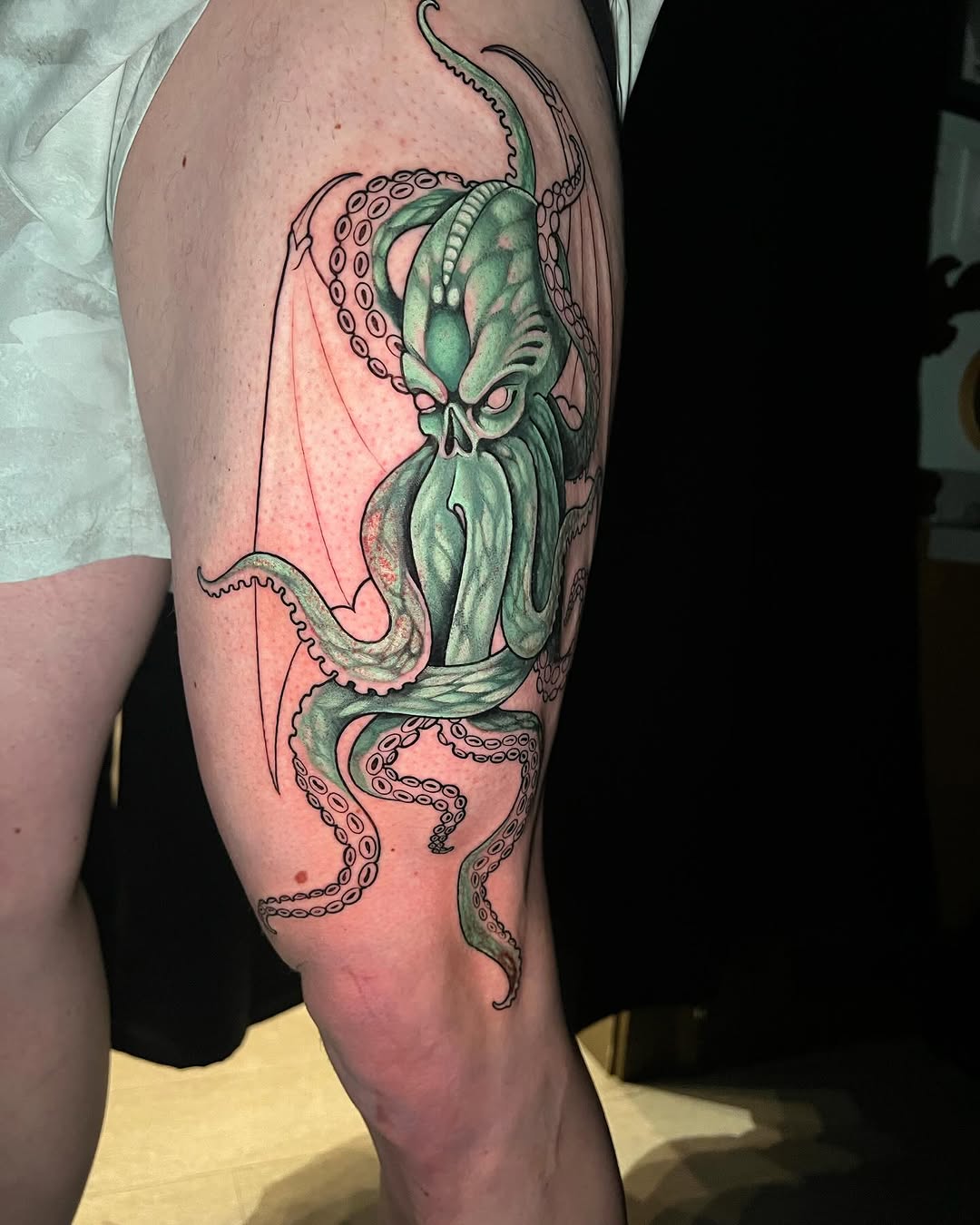 Tattoo by @lilith_tattoos — dark_realism, blackwork