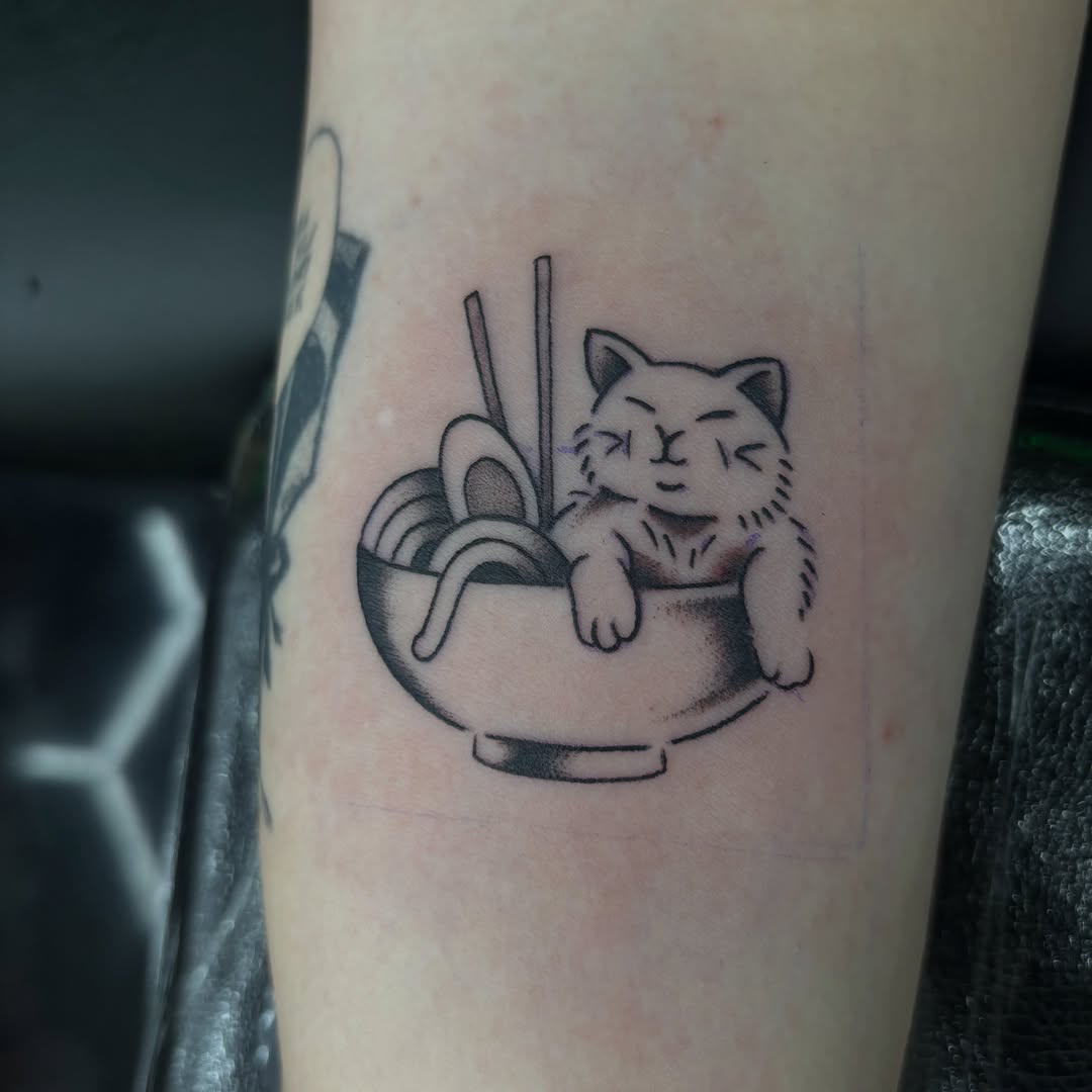 Tattoo by @vomit_goblin — illustrative, black_and_grey