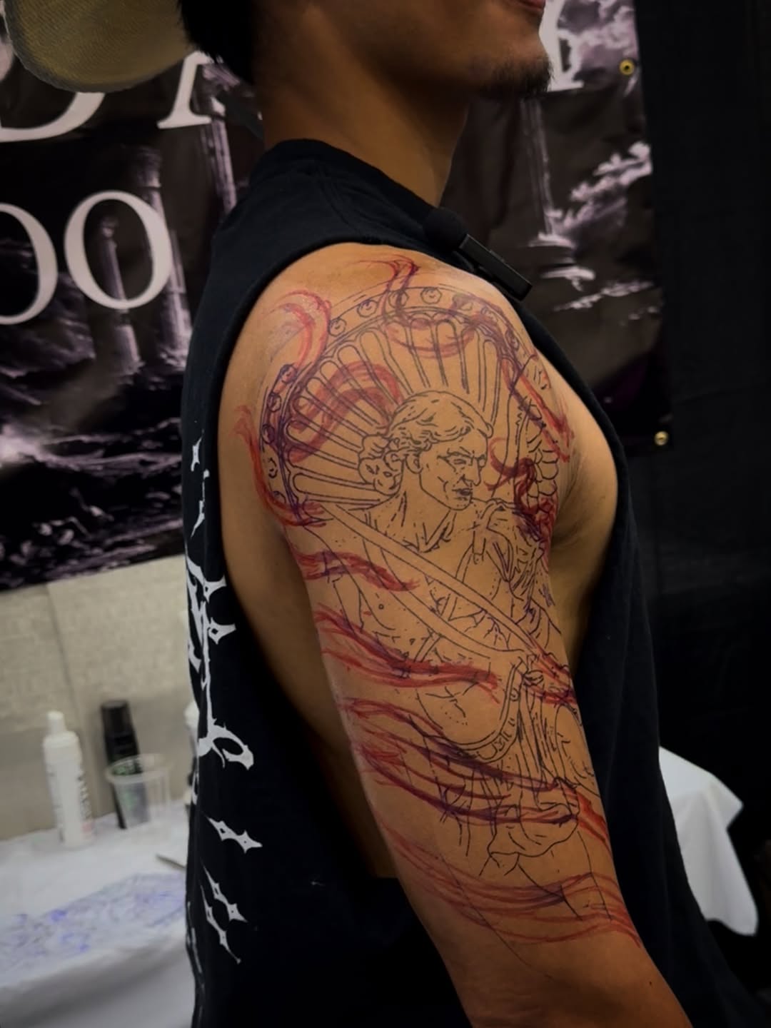 Tattoo by @tattedbyhenryfuentes — illustrative, black_and_grey