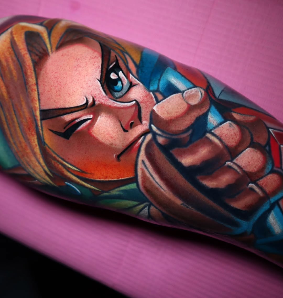 Tattoo by @jojo.mojo.tattoos — anime, new_school