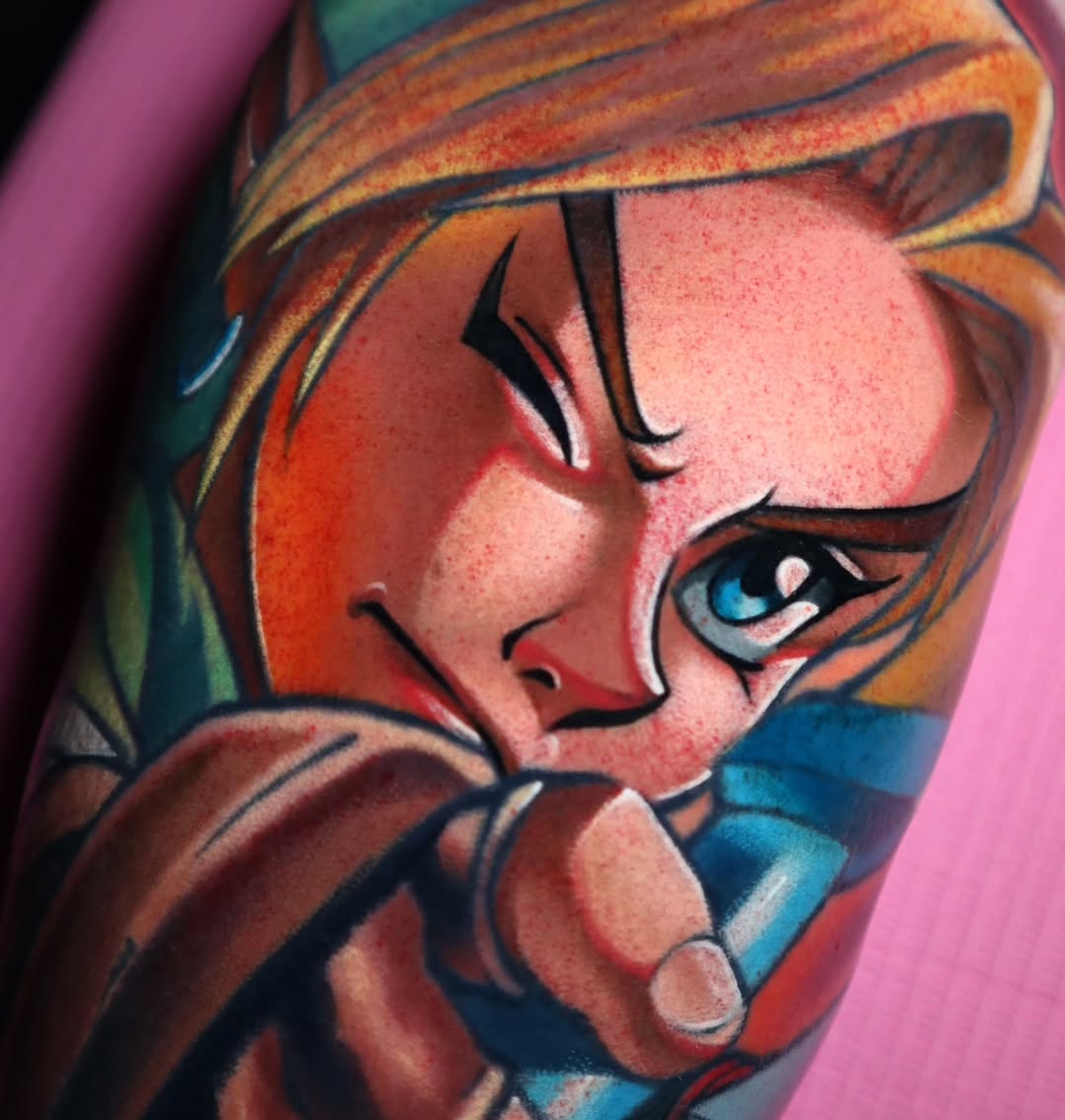 Tattoo by @jojo.mojo.tattoos — new_school, anime