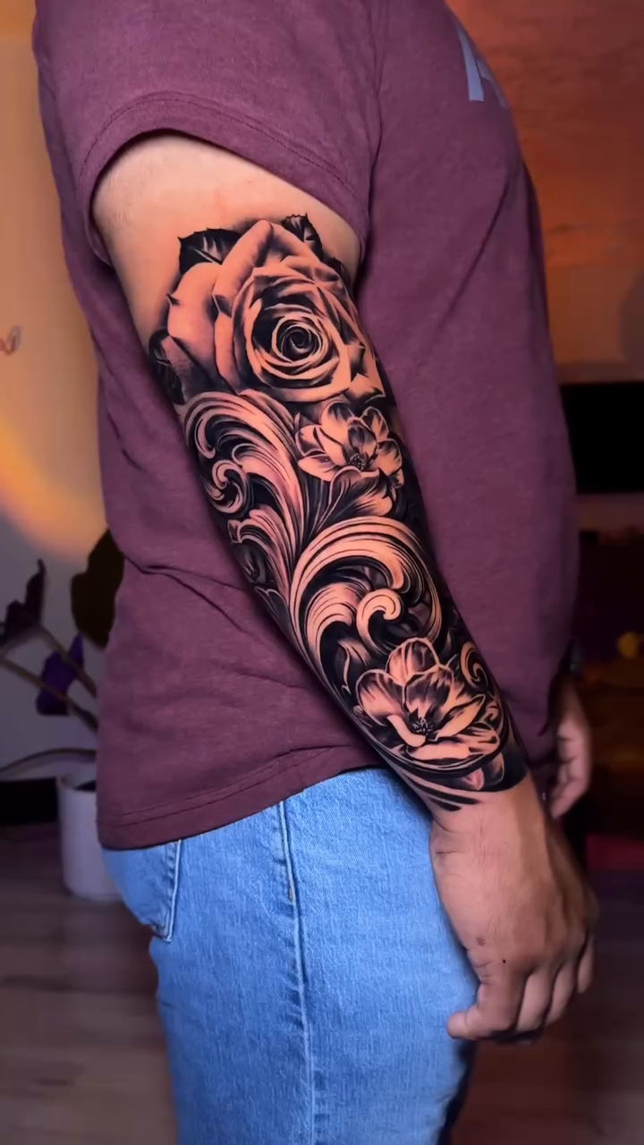 Tattoo by @jonstattoos — black_and_grey, ornamental