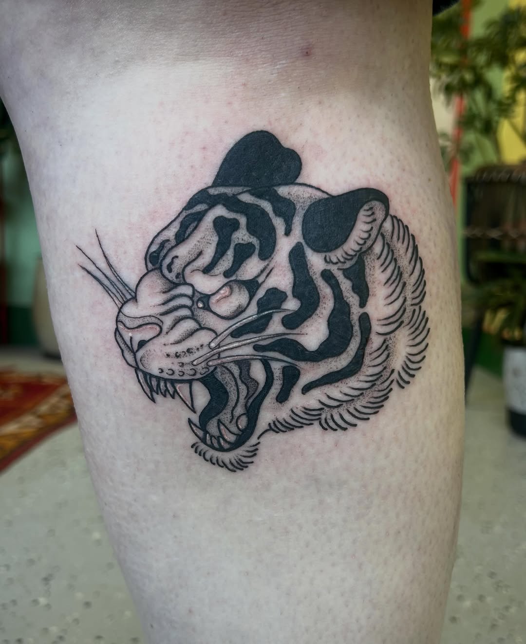 Tattoo by @bloodybriaa — american_traditional, blackwork