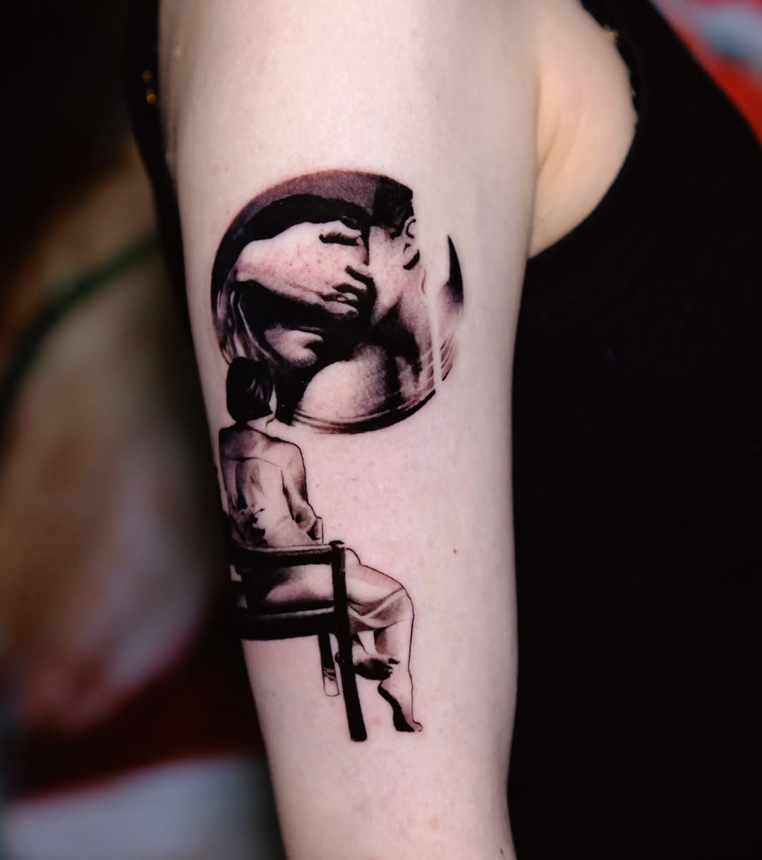 Tattoo by @maksim_patrick — black_and_grey, surrealism