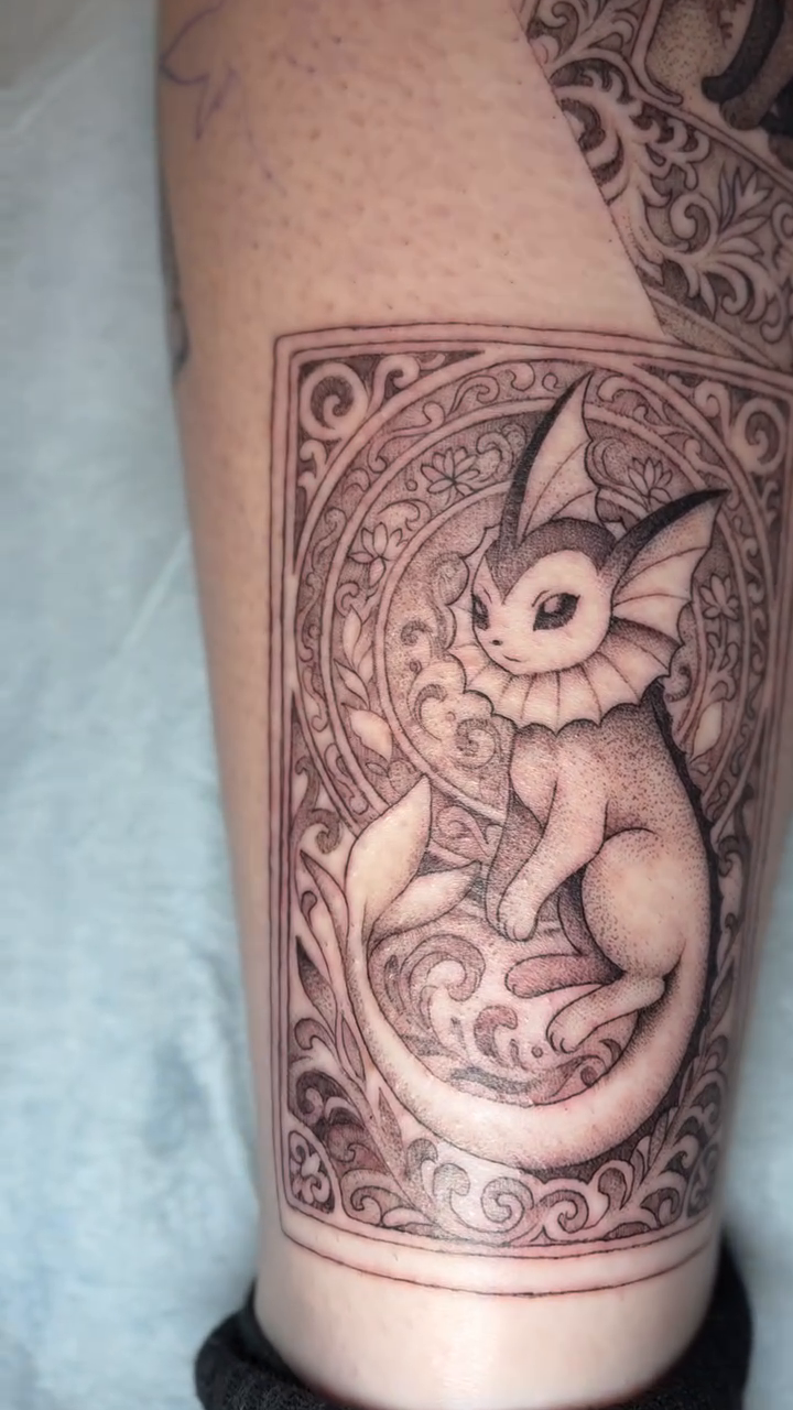 Tattoo by @ramsie_atc — illustrative, anime